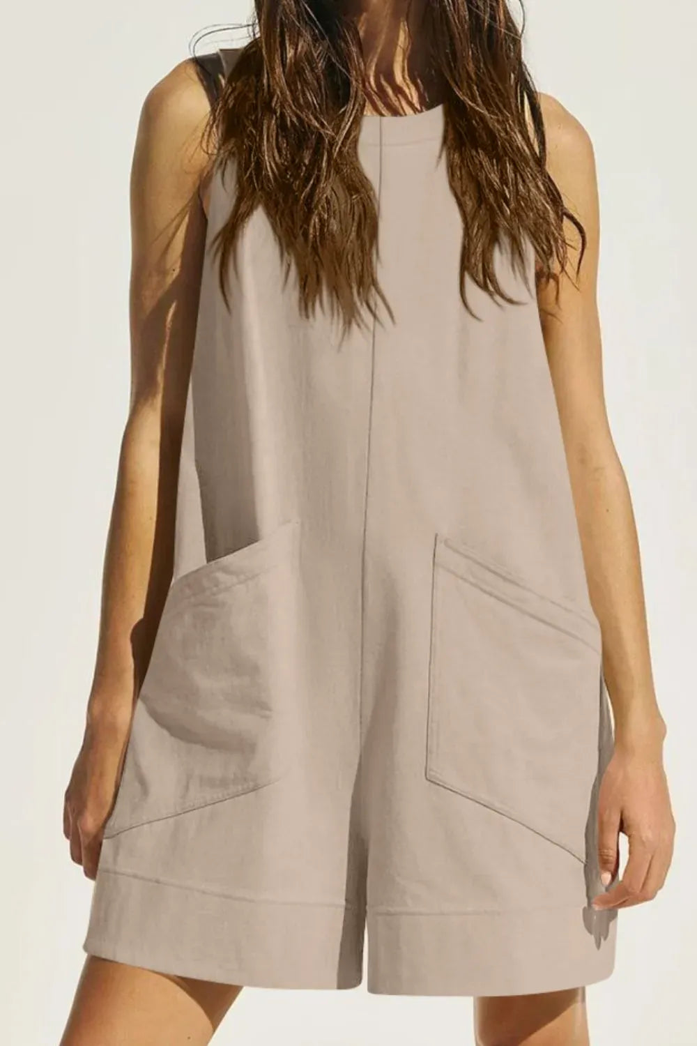 Lovelet Round Neck Sleeveless Romper-Jumpsuits & Rompers-Krush Kandy, Women's Online Fashion Boutique Located in Phoenix, Arizona (Scottsdale Area)