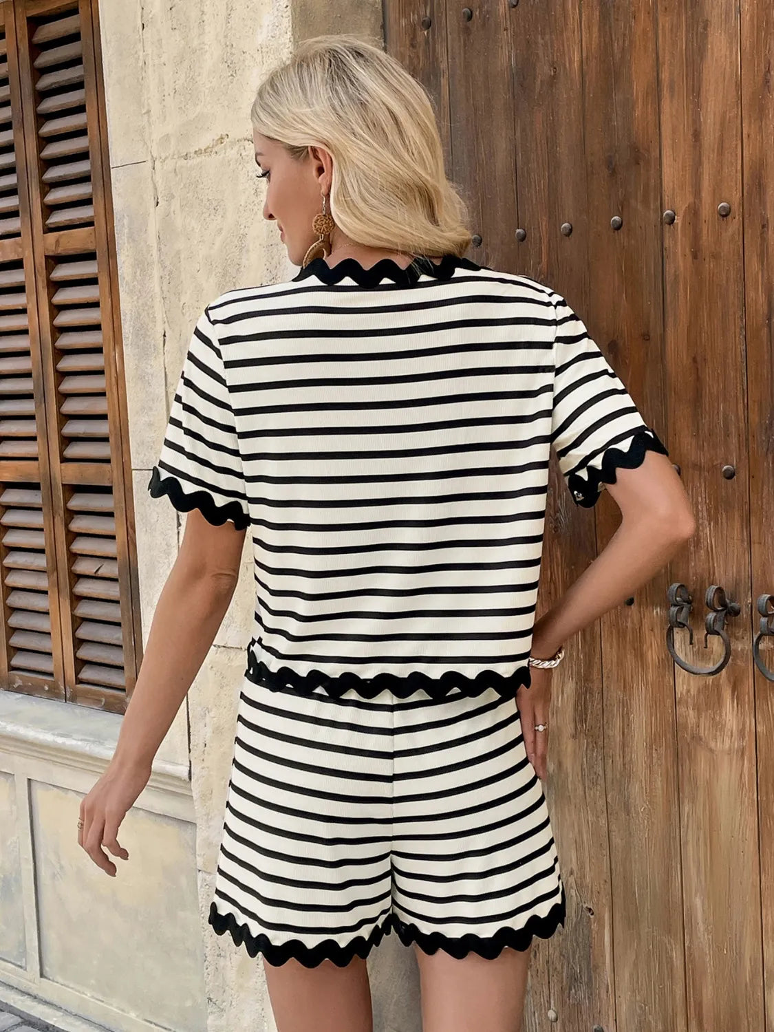 Chic Striped Two-Piece Set-tops-Krush Kandy, Women's Online Fashion Boutique Located in Phoenix, Arizona (Scottsdale Area)