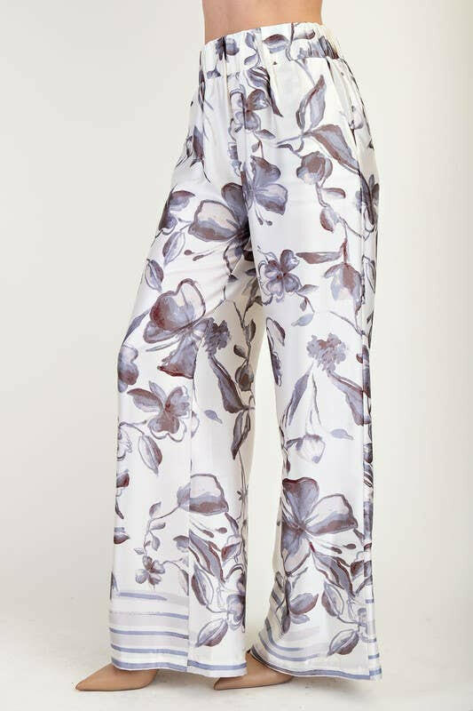 Resort Ready Printed Wide-Leg Pants-Pants-Krush Kandy, Women's Online Fashion Boutique Located in Phoenix, Arizona (Scottsdale Area)
