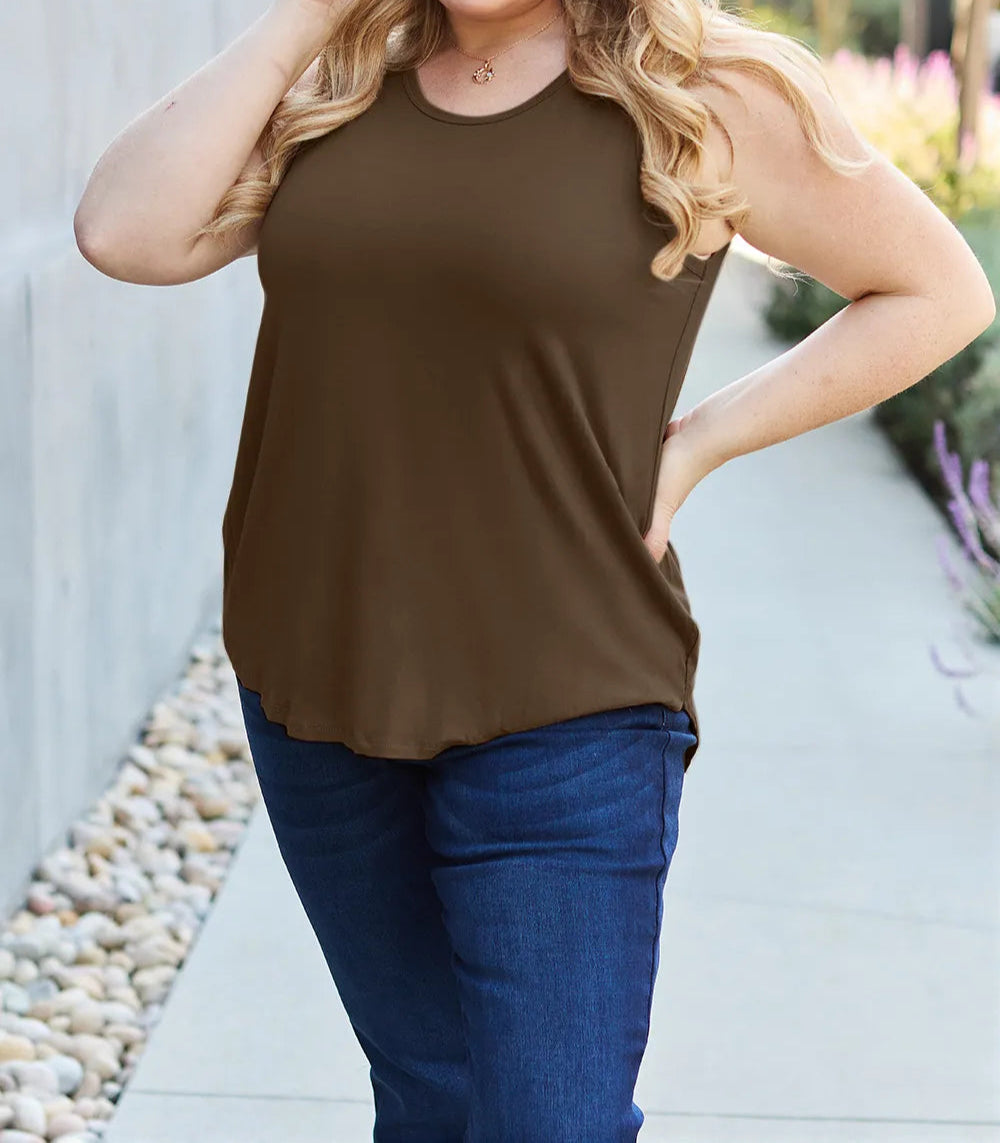 Basic Bae Full Size Round Neck Curved Hem Tank-Tops-Krush Kandy, Women's Online Fashion Boutique Located in Phoenix, Arizona (Scottsdale Area)