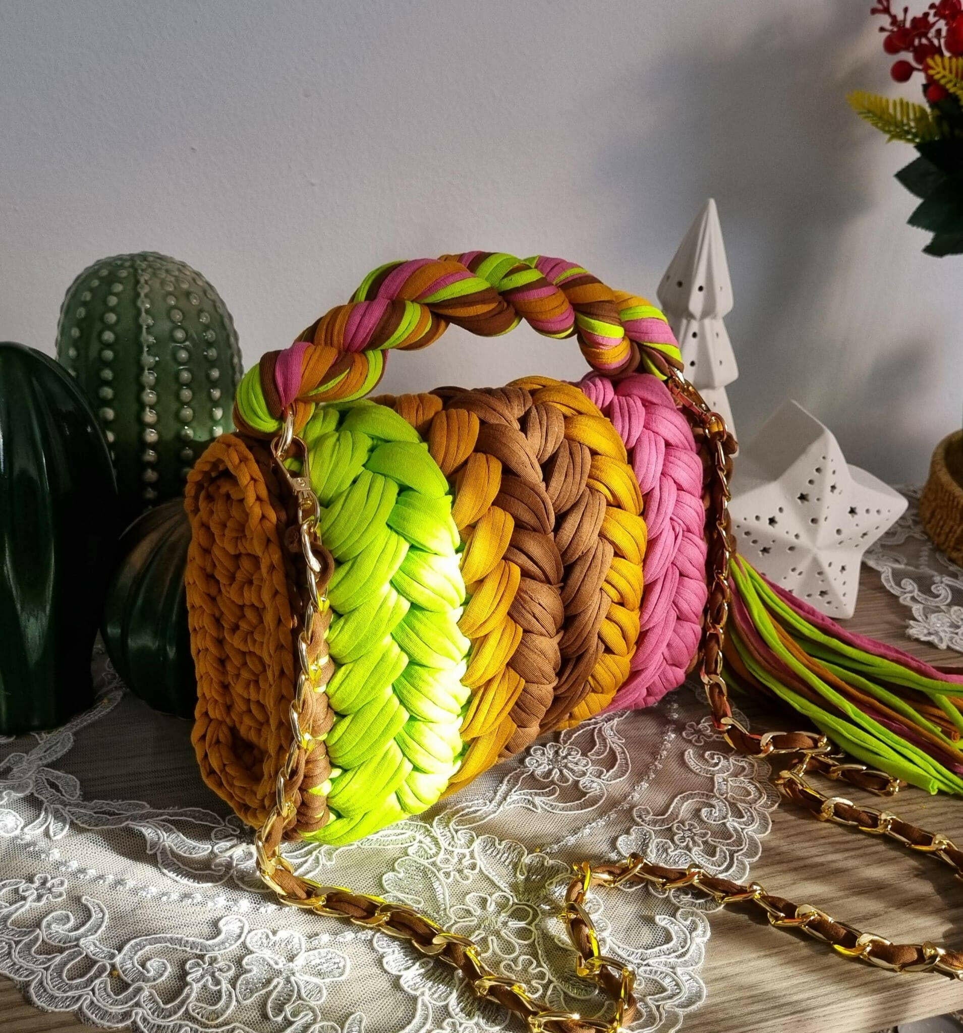 Gleam & Weave Handmade Crochet Purse-handbags-Krush Kandy, Women's Online Fashion Boutique Located in Phoenix, Arizona (Scottsdale Area)