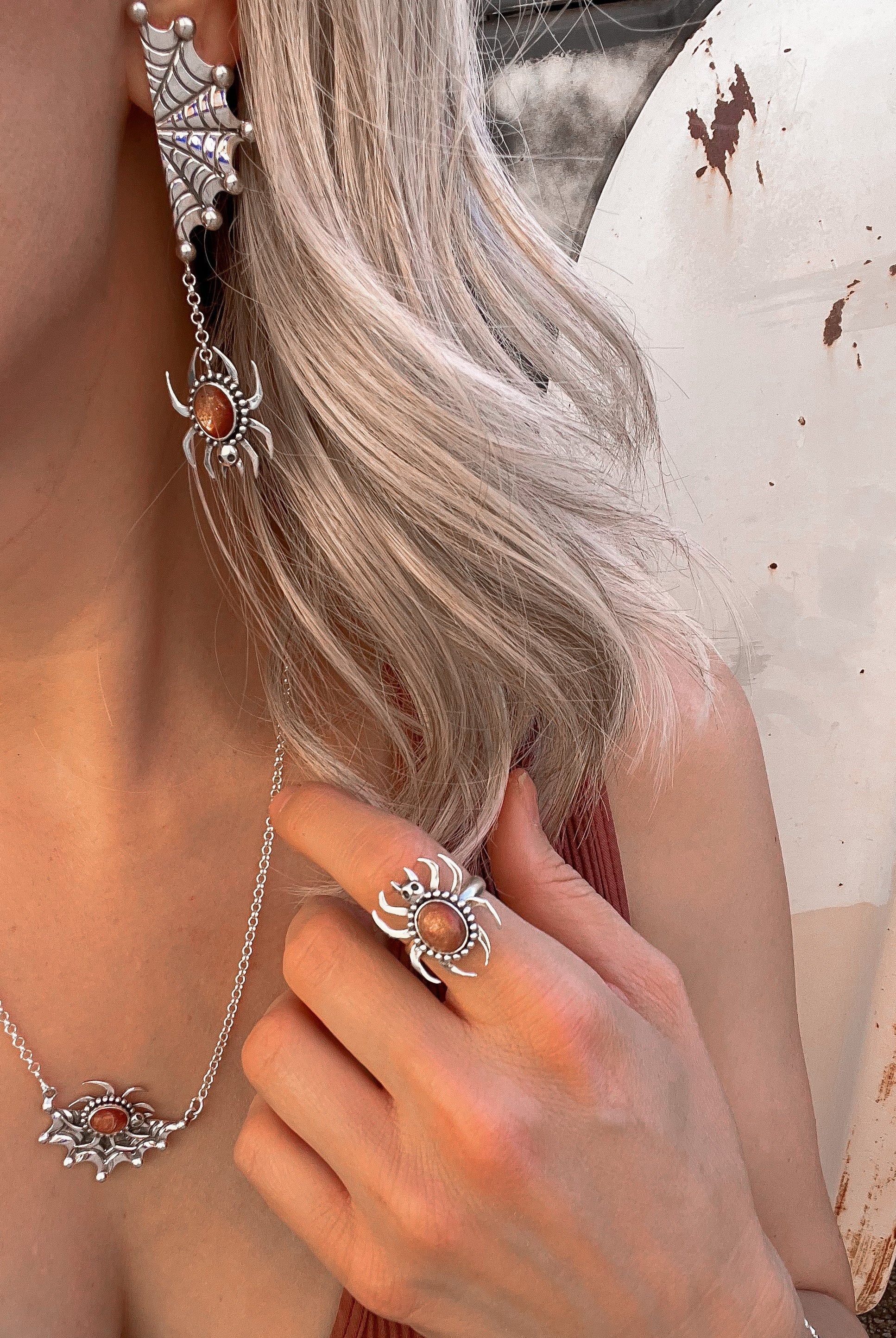 Single Stone Spider Ring | Krush Original | PREORDER-Rings-Krush Kandy, Women's Online Fashion Boutique Located in Phoenix, Arizona (Scottsdale Area)