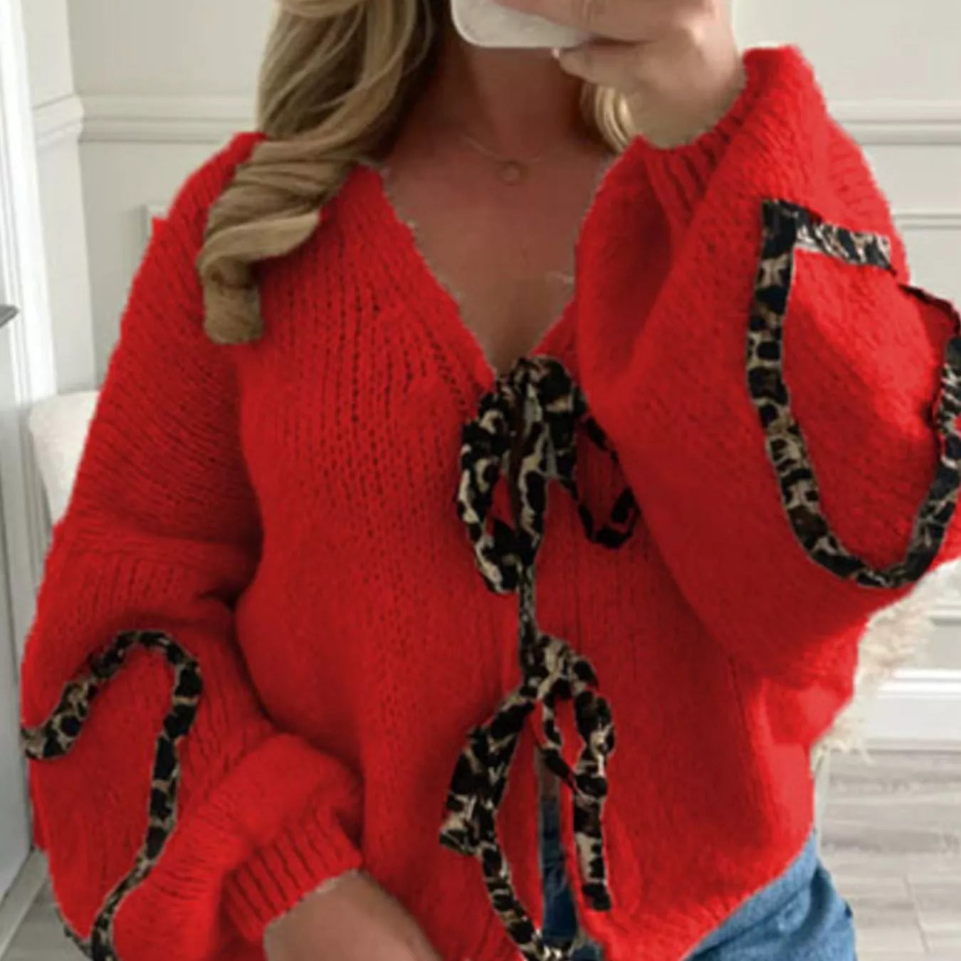 Tie Front Long Sleeve Sweater-Krush Kandy, Women's Online Fashion Boutique Located in Phoenix, Arizona (Scottsdale Area)