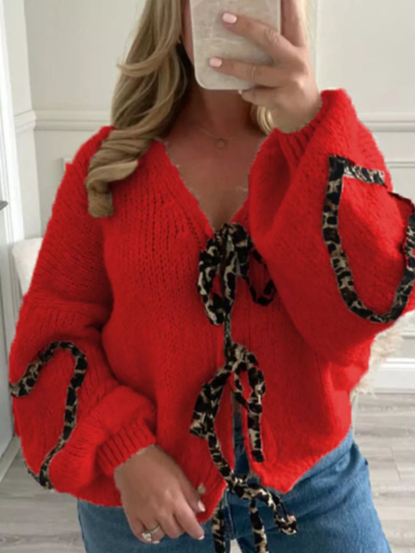 Tie Front Long Sleeve Sweater-Krush Kandy, Women's Online Fashion Boutique Located in Phoenix, Arizona (Scottsdale Area)