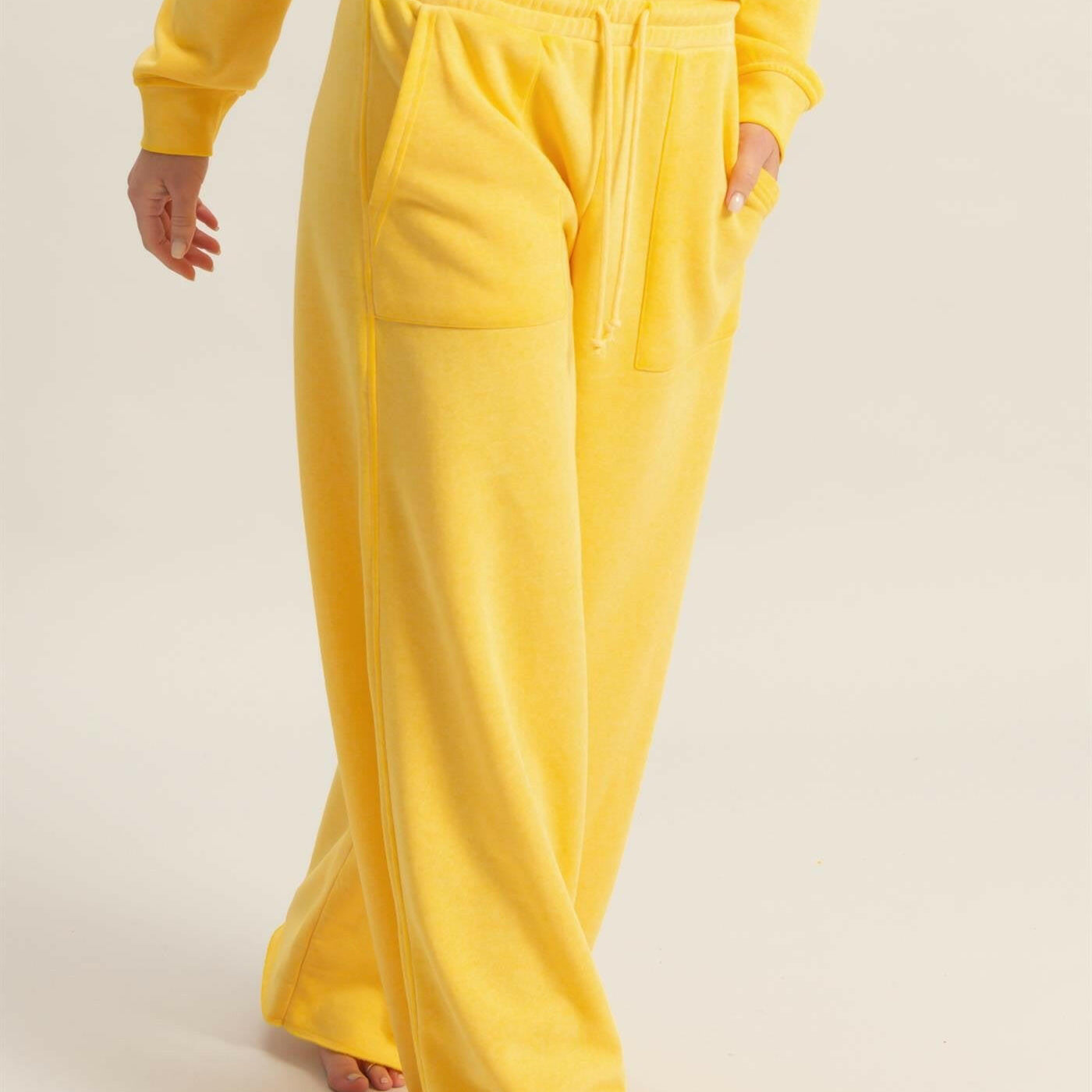 High Rise Wide Leg Drawstring Pants-Sweatpants-Krush Kandy, Women's Online Fashion Boutique Located in Phoenix, Arizona (Scottsdale Area)