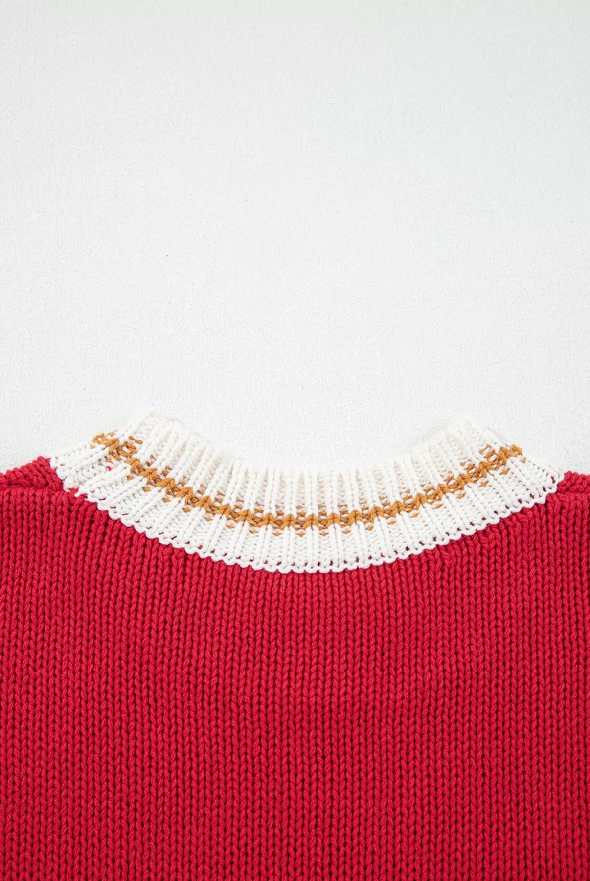 MERRY Contrast Edge Drop Shoulder Christmas Sweater-Krush Kandy, Women's Online Fashion Boutique Located in Phoenix, Arizona (Scottsdale Area)