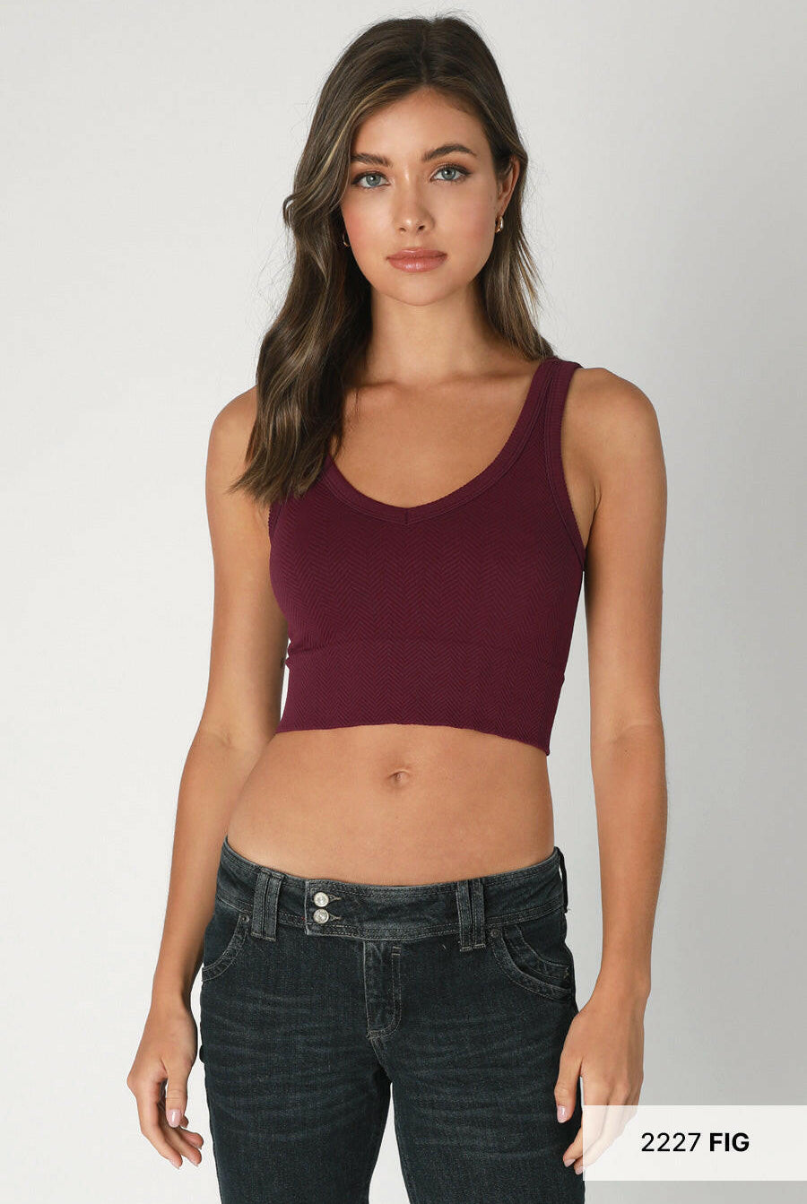 NIKIBIKI Reversible Herringbone Tank Top-Tanks-Krush Kandy, Women's Online Fashion Boutique Located in Phoenix, Arizona (Scottsdale Area)