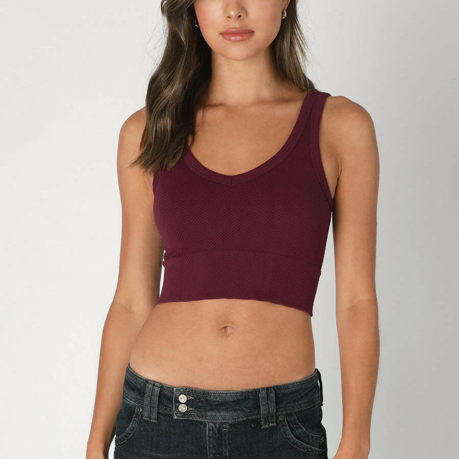 NIKIBIKI Reversible Herringbone Tank Top-Tanks-Krush Kandy, Women's Online Fashion Boutique Located in Phoenix, Arizona (Scottsdale Area)