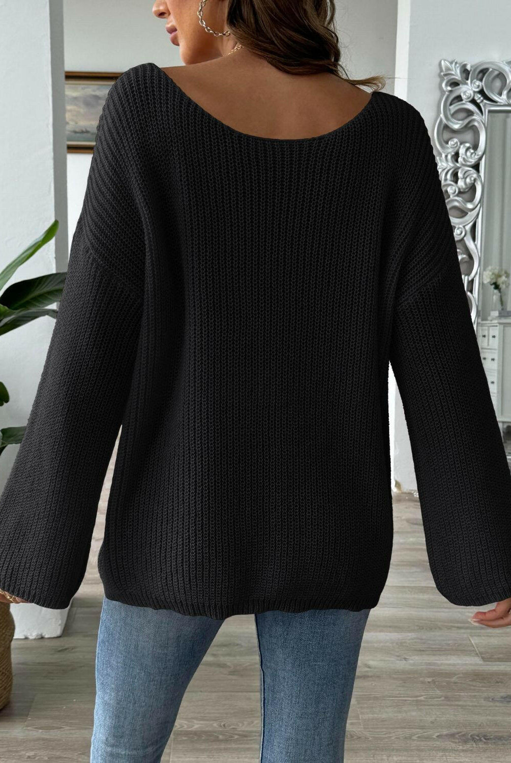 Round Neck Long Sleeve Sweater-Krush Kandy, Women's Online Fashion Boutique Located in Phoenix, Arizona (Scottsdale Area)