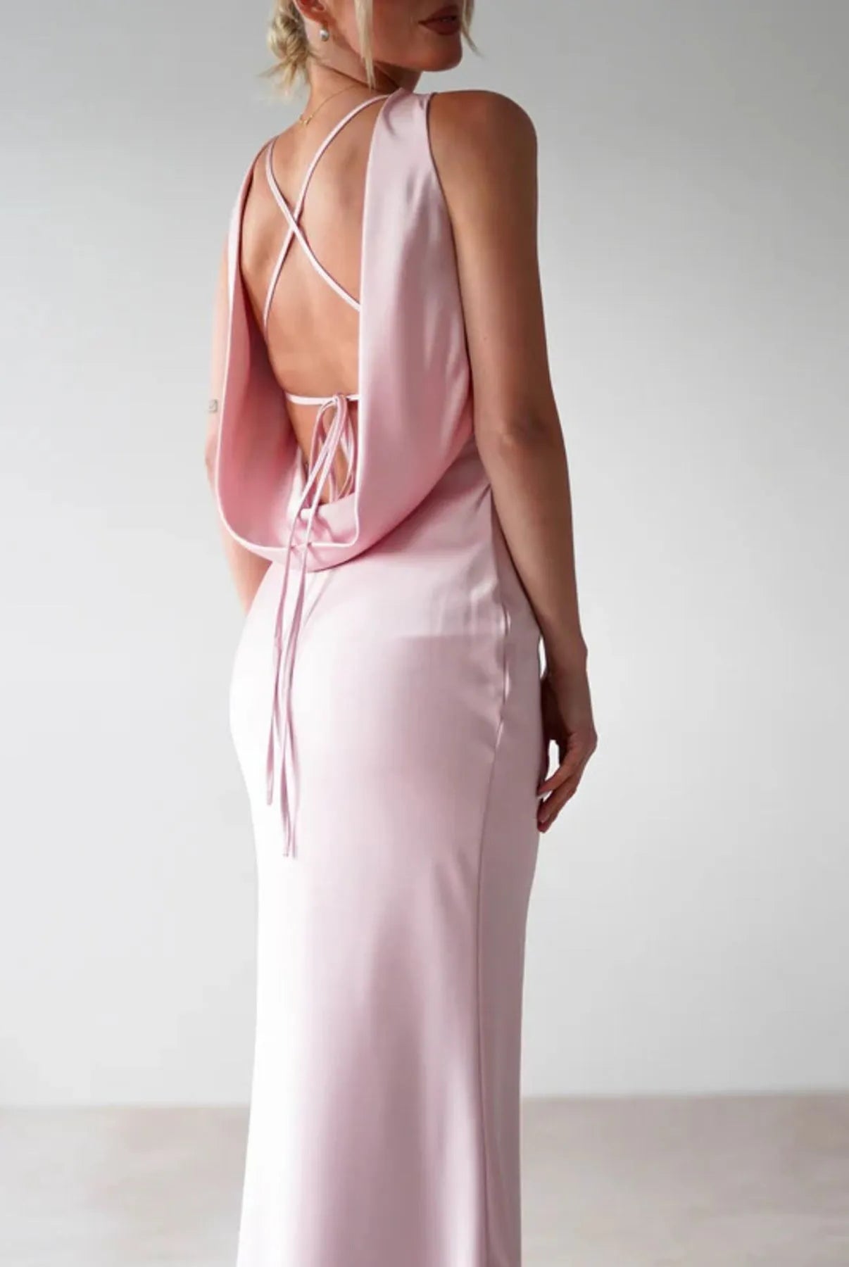 Satin Sleeveless Maxi Dress-Dresses-Krush Kandy, Women's Online Fashion Boutique Located in Phoenix, Arizona (Scottsdale Area)