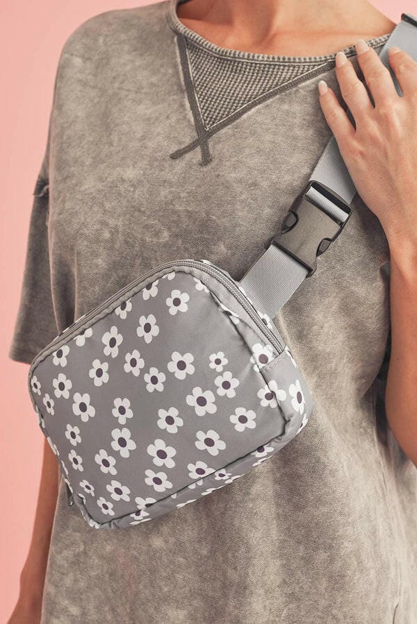Daisy Print Buckle Crossbody-Purses & Bags-Krush Kandy, Women's Online Fashion Boutique Located in Phoenix, Arizona (Scottsdale Area)