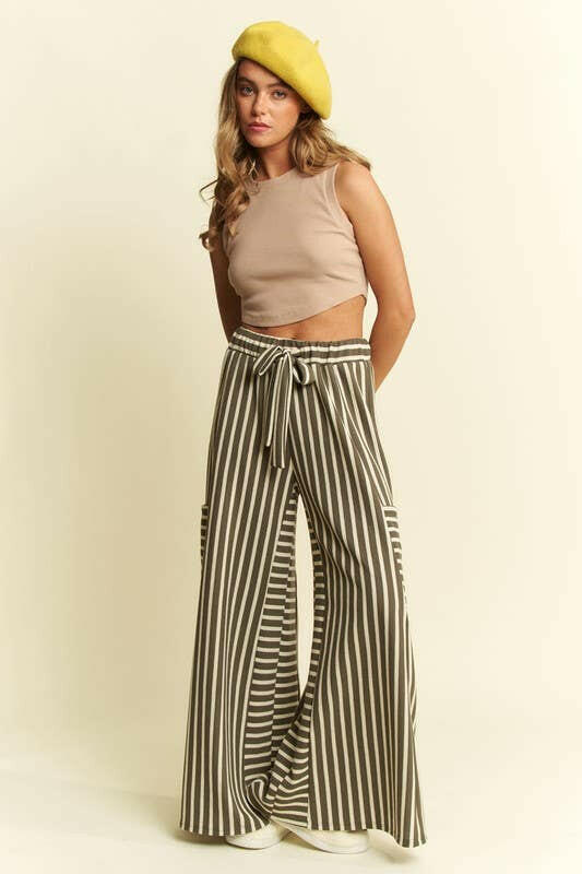 Stripe Wide Leg Pants-PANTS-Krush Kandy, Women's Online Fashion Boutique Located in Phoenix, Arizona (Scottsdale Area)