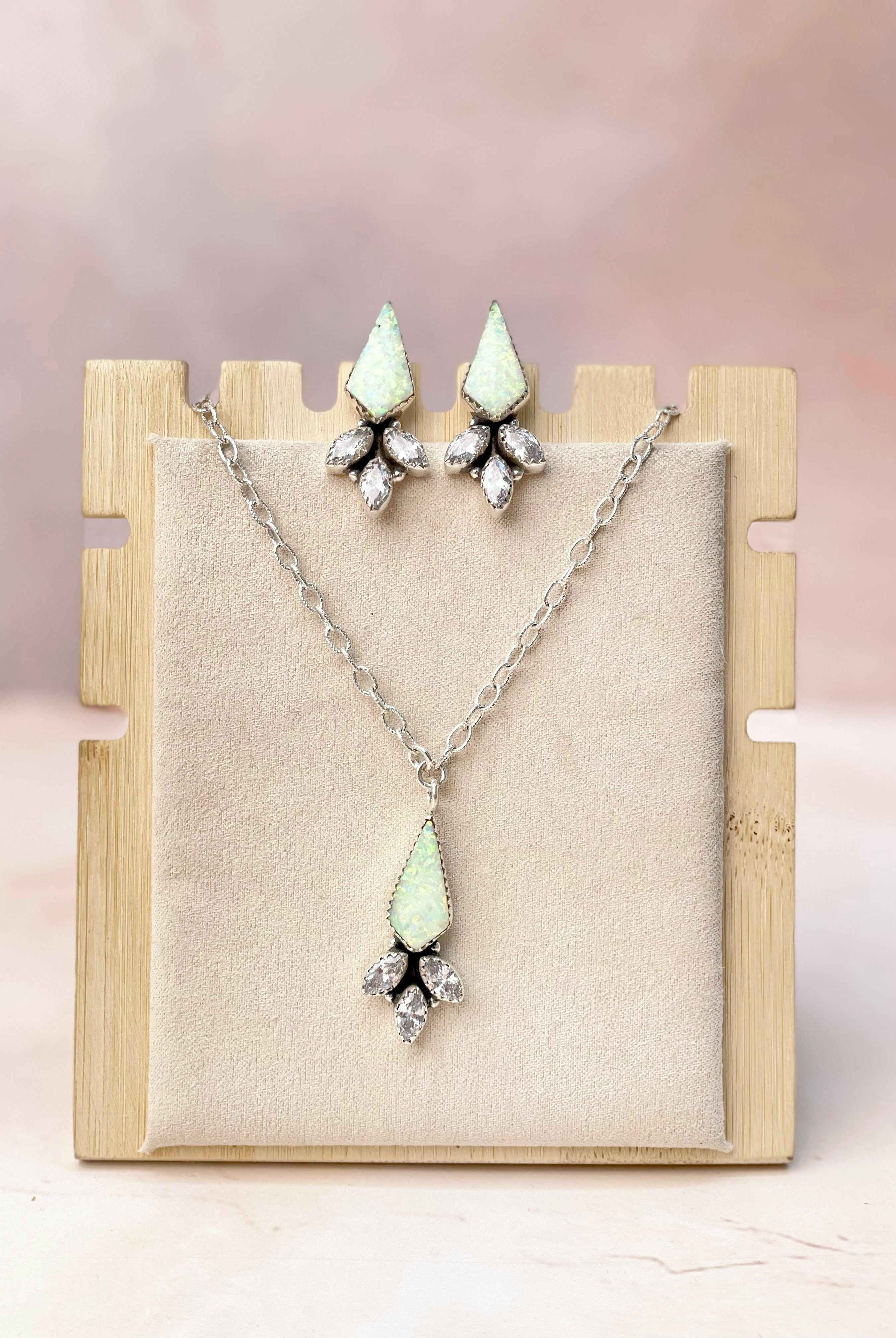 Multi Opal CZ Classy Sets-Necklaces-Krush Kandy, Women's Online Fashion Boutique Located in Phoenix, Arizona (Scottsdale Area)