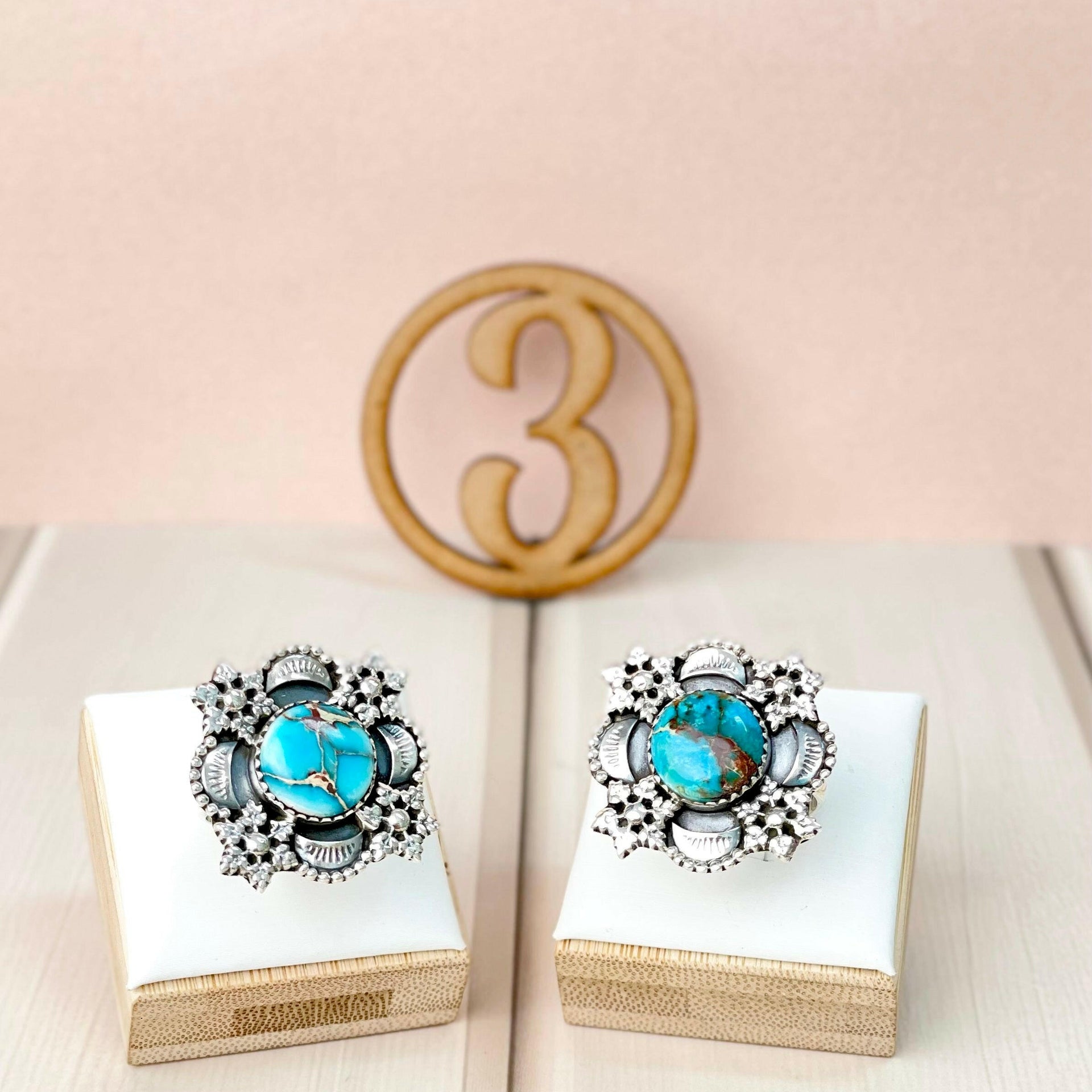 Floral Boho Multi Stone Slab Rings Bno. 5-Rings-Krush Kandy, Women's Online Fashion Boutique Located in Phoenix, Arizona (Scottsdale Area)