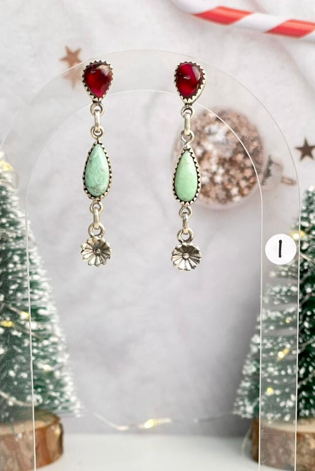 Dahlia Stone Drop Earrings-Earrings-Krush Kandy, Women's Online Fashion Boutique Located in Phoenix, Arizona (Scottsdale Area)