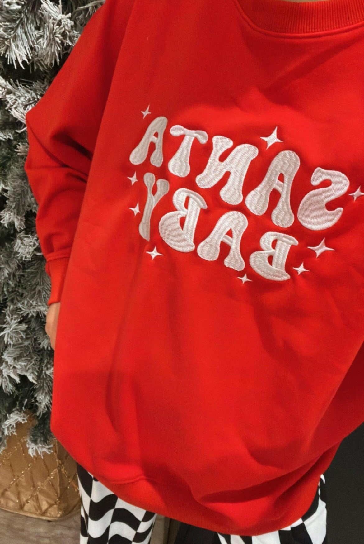 Santa Baby Holiday Sweatshirt-Sweaters-Krush Kandy, Women's Online Fashion Boutique Located in Phoenix, Arizona (Scottsdale Area)