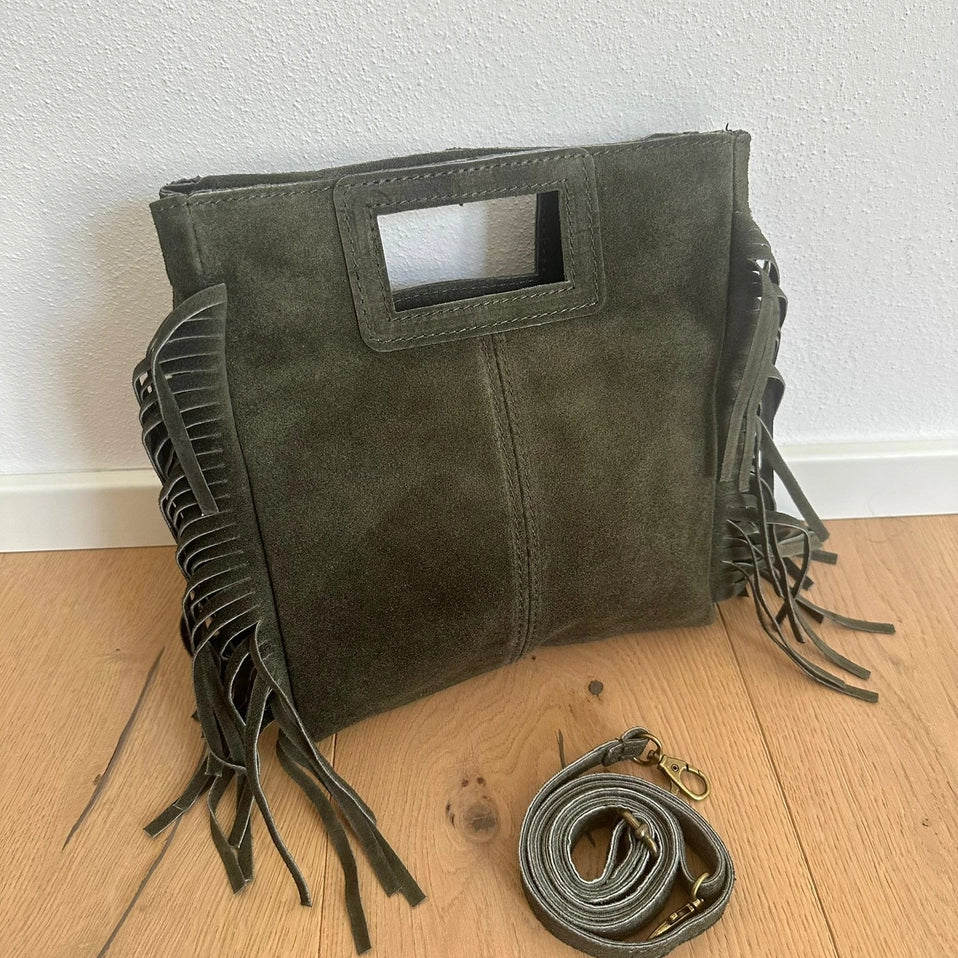 Sienna Fringe Suede Crossbody Bag