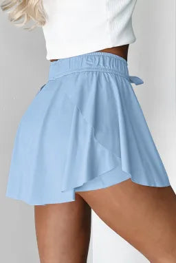 Drawstring High Waist Lined Tennis Skorts-Skorts-Krush Kandy, Women's Online Fashion Boutique Located in Phoenix, Arizona (Scottsdale Area)