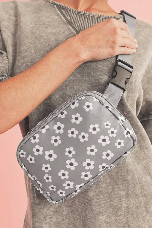 Daisy Print Buckle Crossbody-Purses & Bags-Krush Kandy, Women's Online Fashion Boutique Located in Phoenix, Arizona (Scottsdale Area)