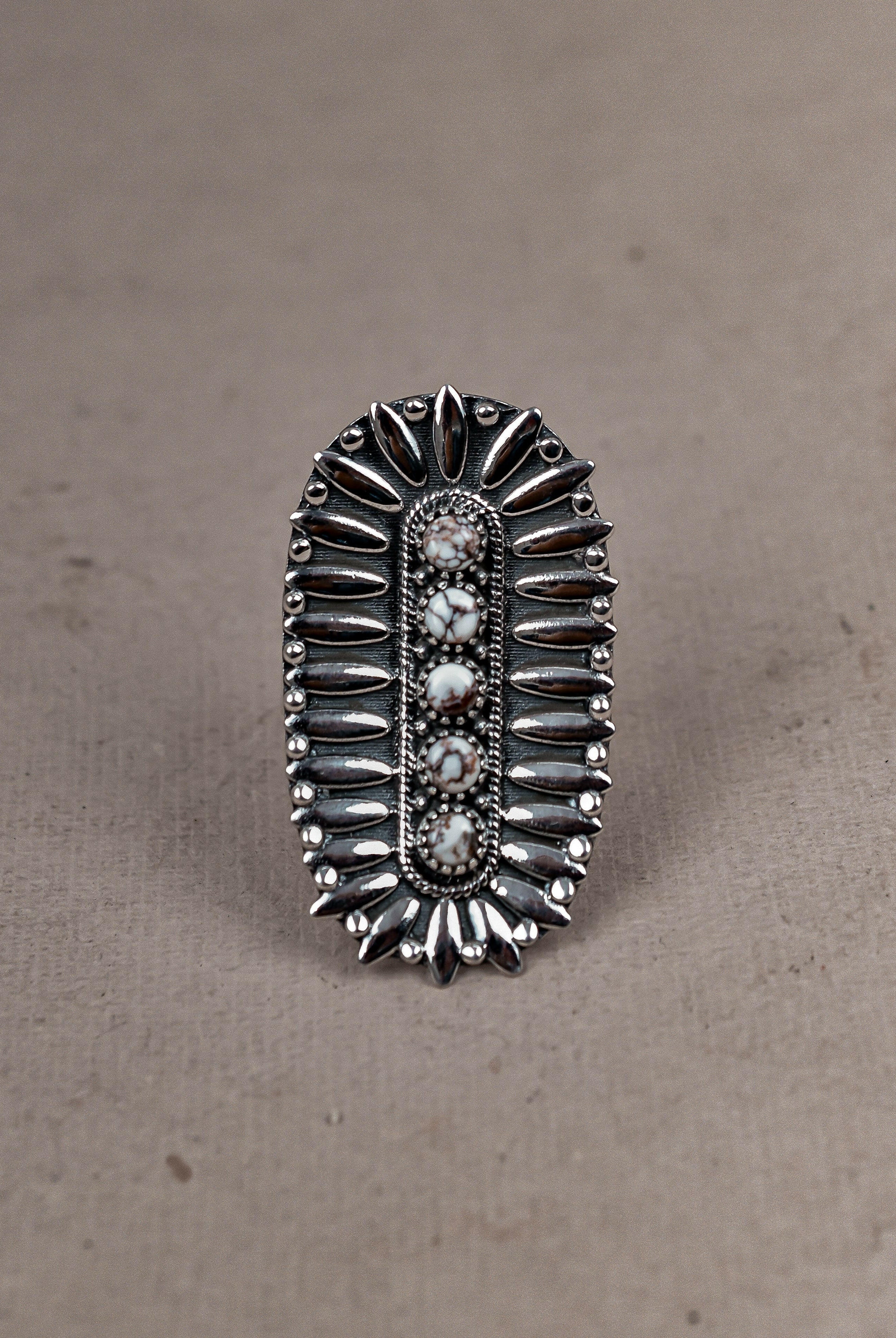 Sterling Silver Jeweled Fossil Crawler Ring-Crawler Rings-Krush Kandy, Women's Online Fashion Boutique Located in Phoenix, Arizona (Scottsdale Area)