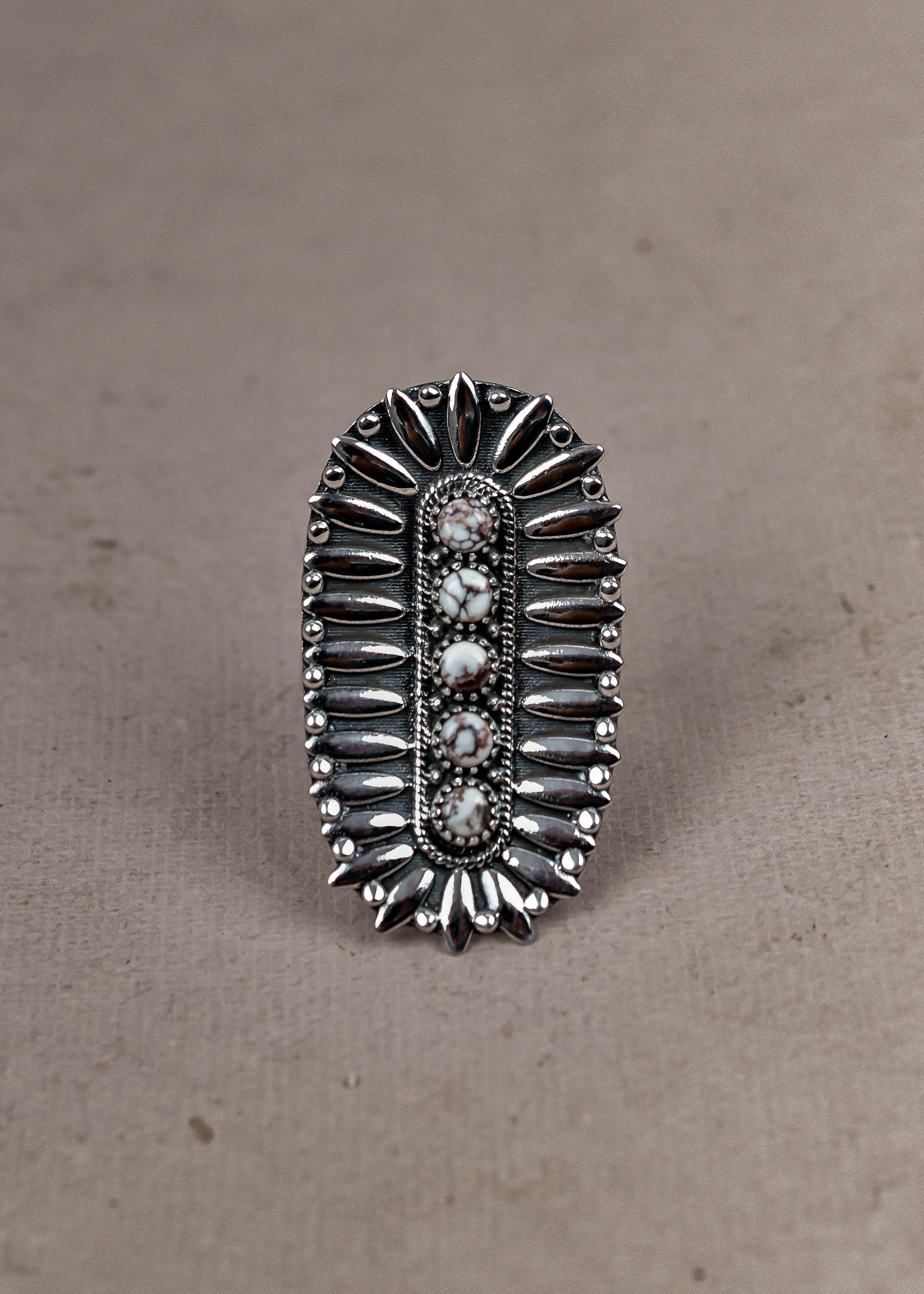 Sterling Silver Jeweled Fossil Crawler Ring-Crawler Rings-Krush Kandy, Women's Online Fashion Boutique Located in Phoenix, Arizona (Scottsdale Area)