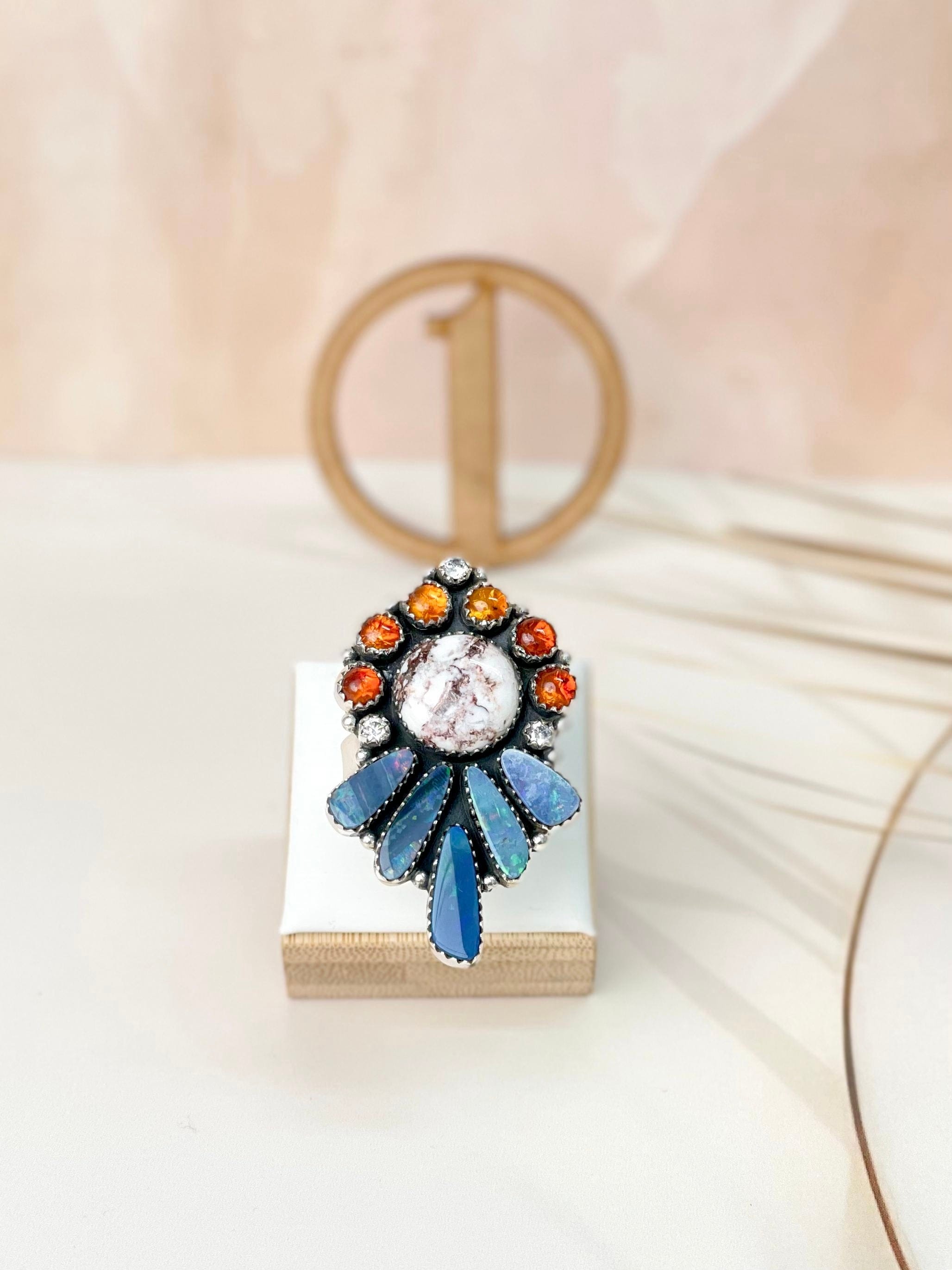 Australian Opal, Amber & Wild Horse Mixed Rings 24-Rings-Krush Kandy, Women's Online Fashion Boutique Located in Phoenix, Arizona (Scottsdale Area)