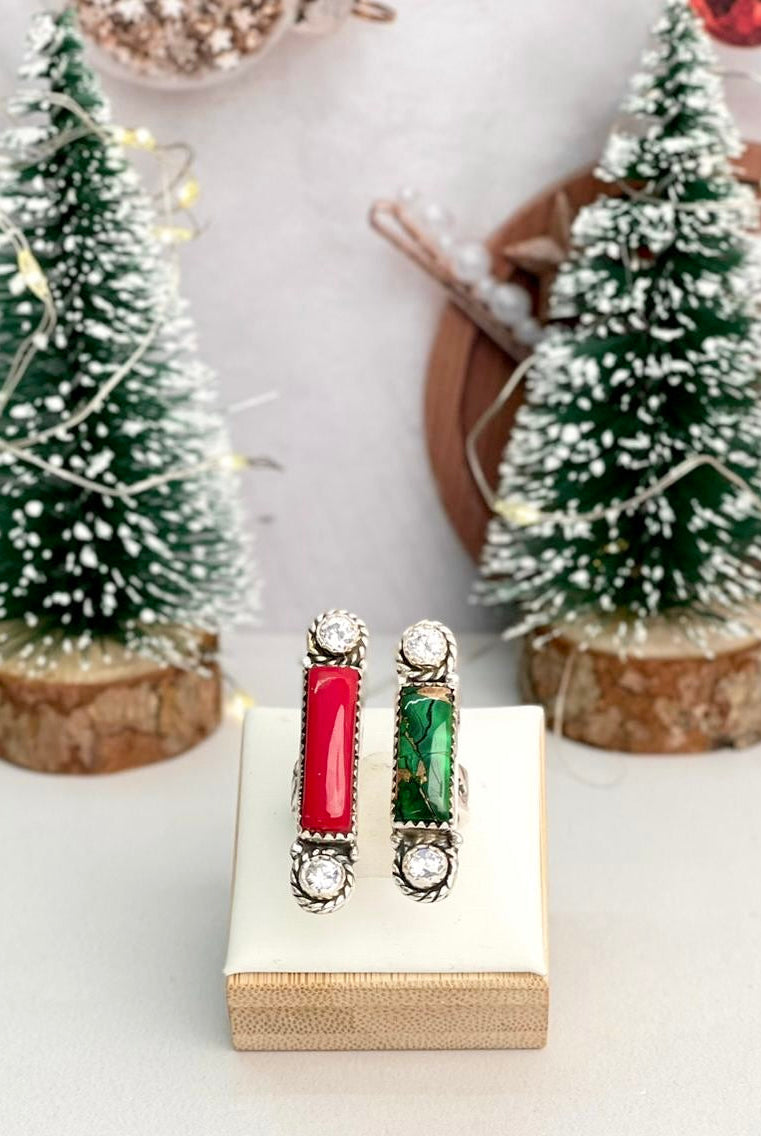 Holiday Bar Floating Stone Ring-Rings-Krush Kandy, Women's Online Fashion Boutique Located in Phoenix, Arizona (Scottsdale Area)