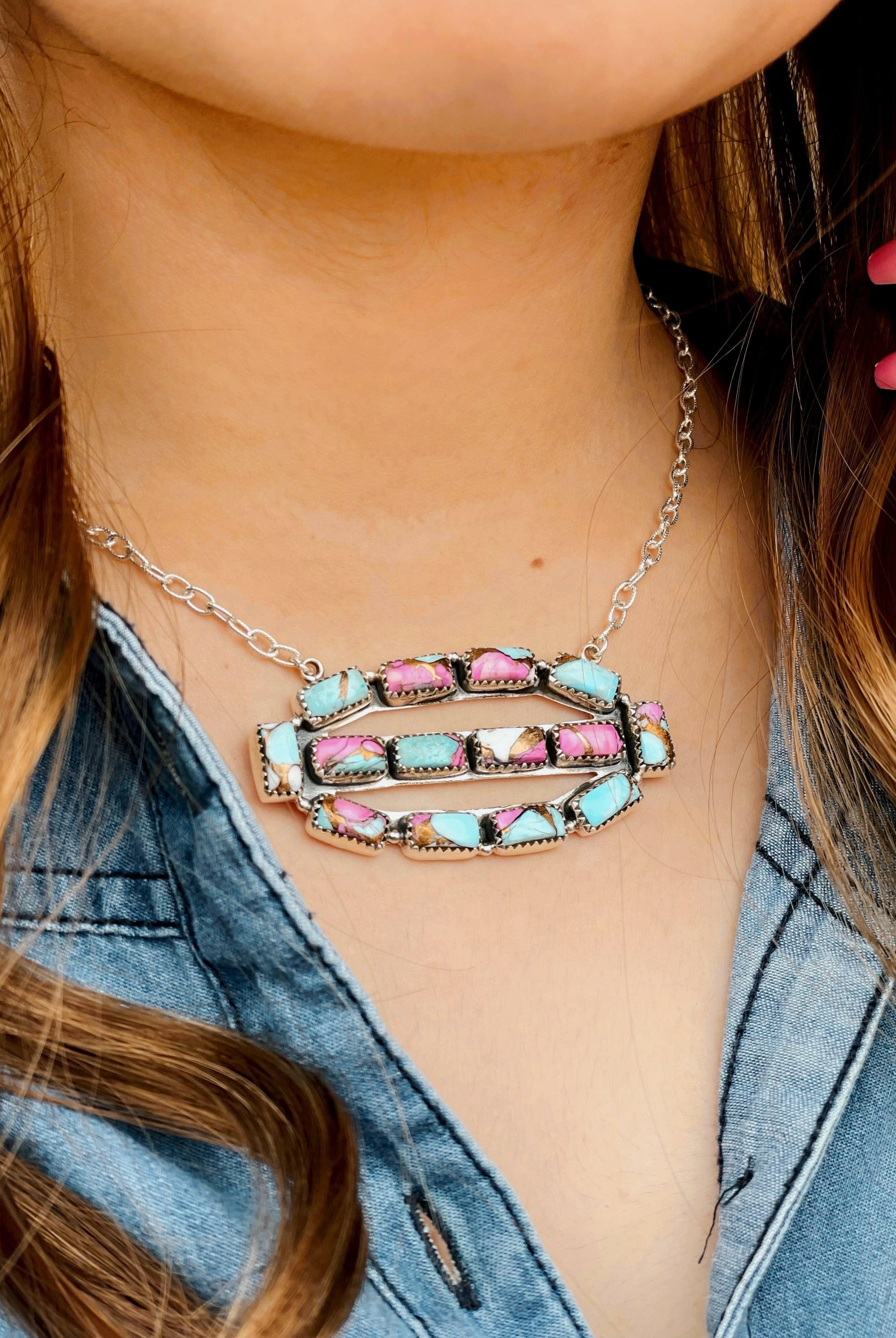 Cotton Candy Cluster Necklace no. 33-Necklaces-Krush Kandy, Women's Online Fashion Boutique Located in Phoenix, Arizona (Scottsdale Area)
