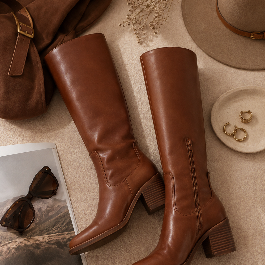 The Harriet | Brown Tall Riding Boot