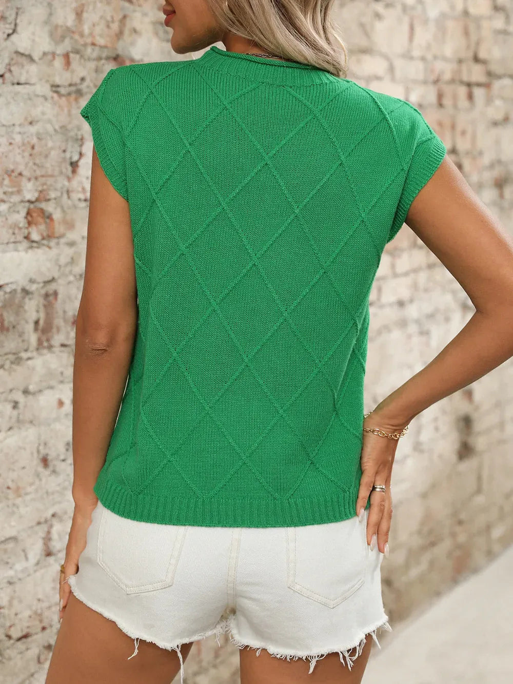 Round Neck Cap Sleeve Knit Top-Krush Kandy, Women's Online Fashion Boutique Located in Phoenix, Arizona (Scottsdale Area)