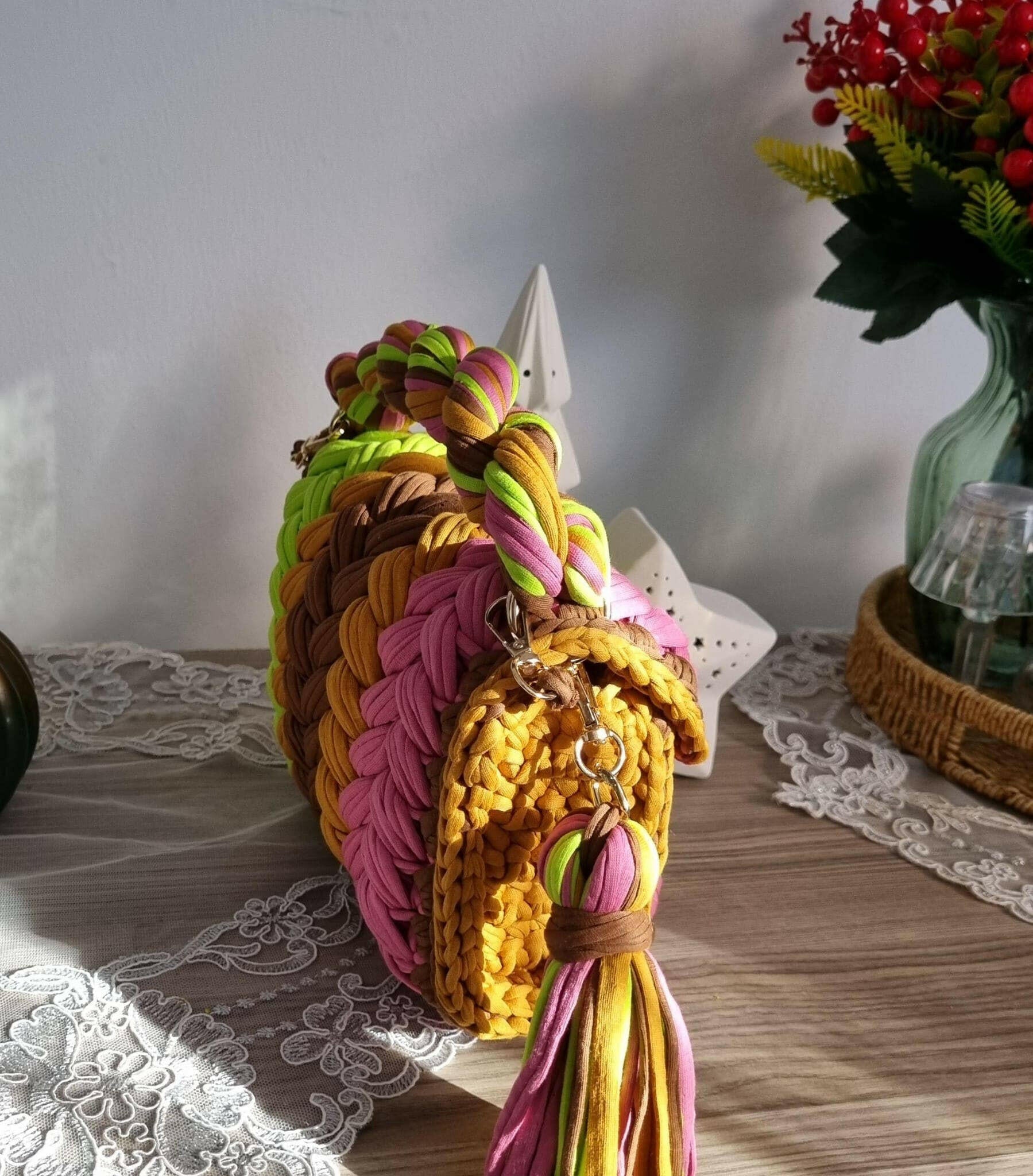 Gleam & Weave Handmade Crochet Purse-handbags-Krush Kandy, Women's Online Fashion Boutique Located in Phoenix, Arizona (Scottsdale Area)