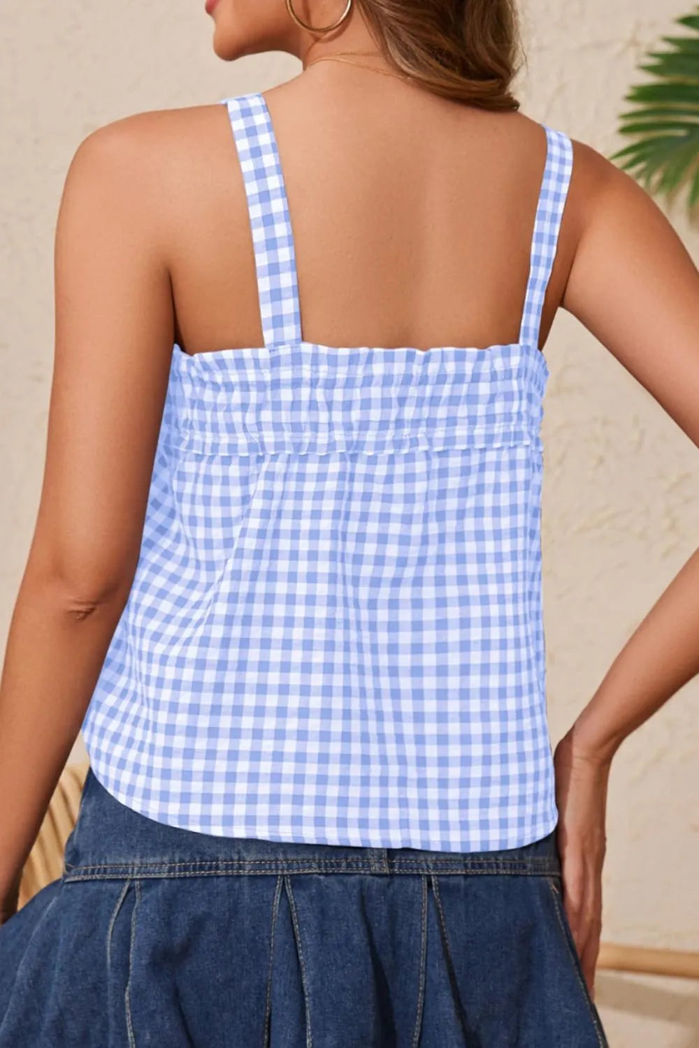 Tied Front Textured Square Neck Cami-Krush Kandy, Women's Online Fashion Boutique Located in Phoenix, Arizona (Scottsdale Area)