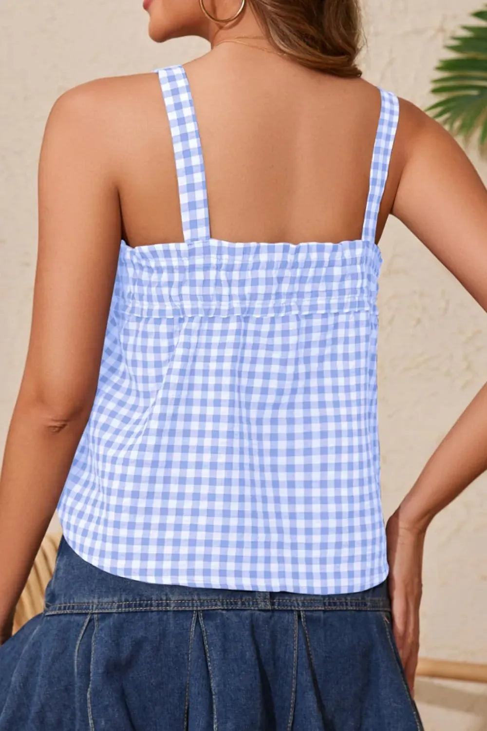 Tied Front Textured Square Neck Cami-Krush Kandy, Women's Online Fashion Boutique Located in Phoenix, Arizona (Scottsdale Area)