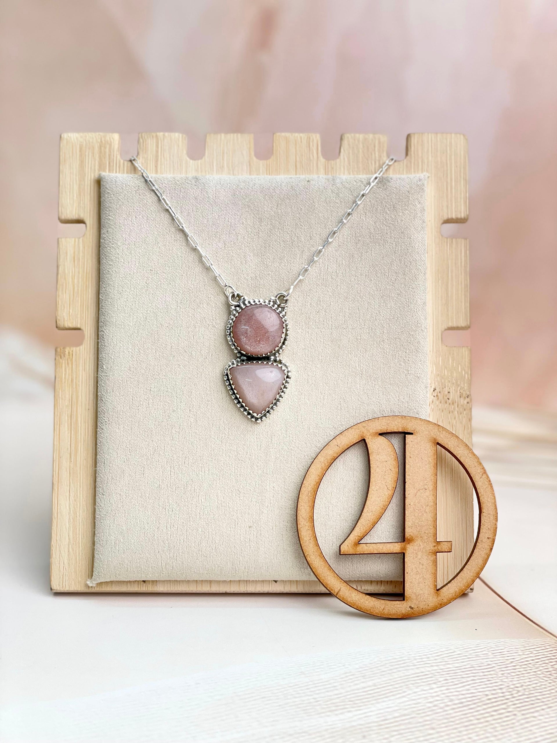 Sunstone 2 stone Necklace sno 33-Necklaces-Krush Kandy, Women's Online Fashion Boutique Located in Phoenix, Arizona (Scottsdale Area)