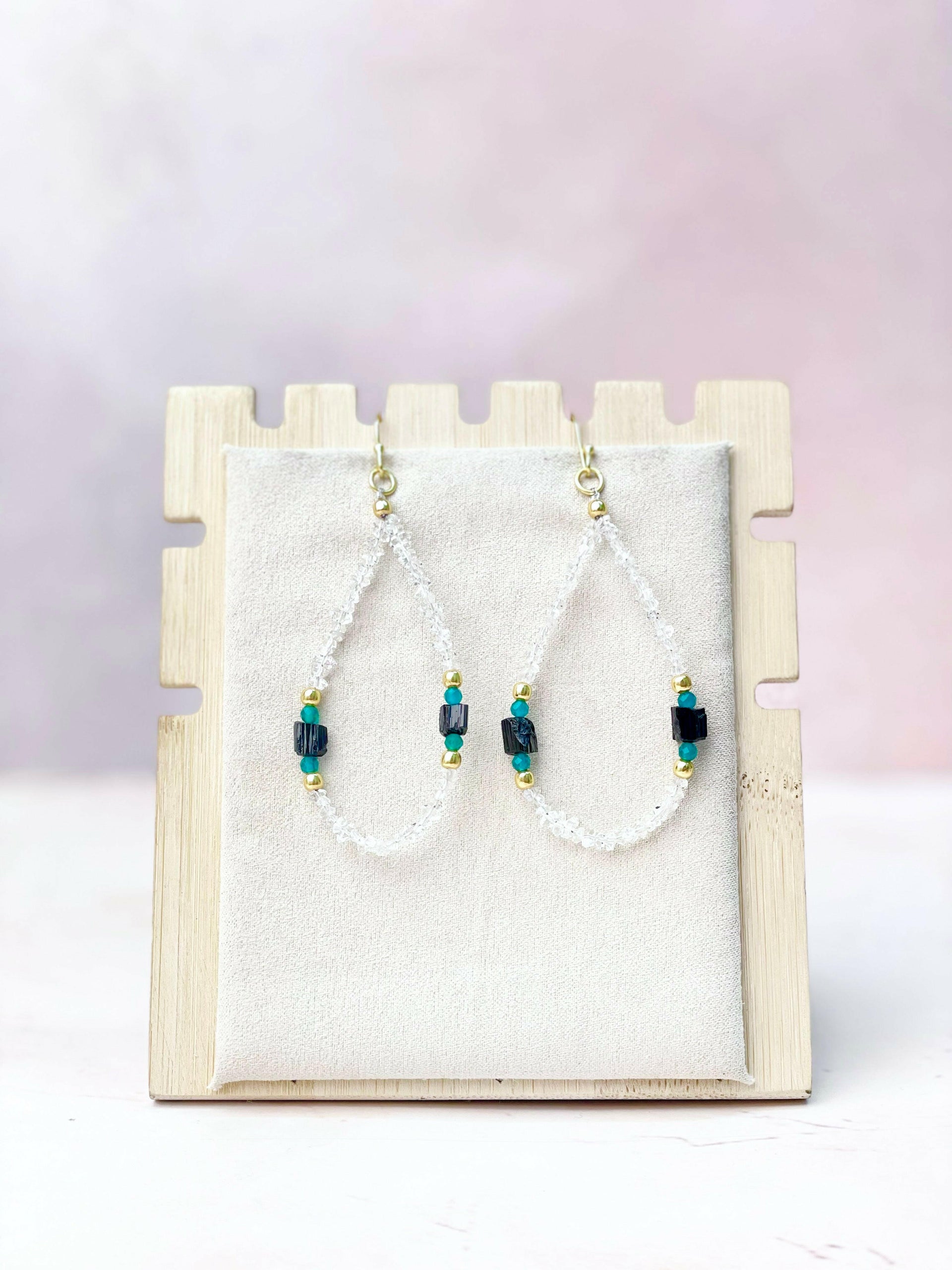 Herkimer Bling Multi Gem Earrings-Earrings-Krush Kandy, Women's Online Fashion Boutique Located in Phoenix, Arizona (Scottsdale Area)