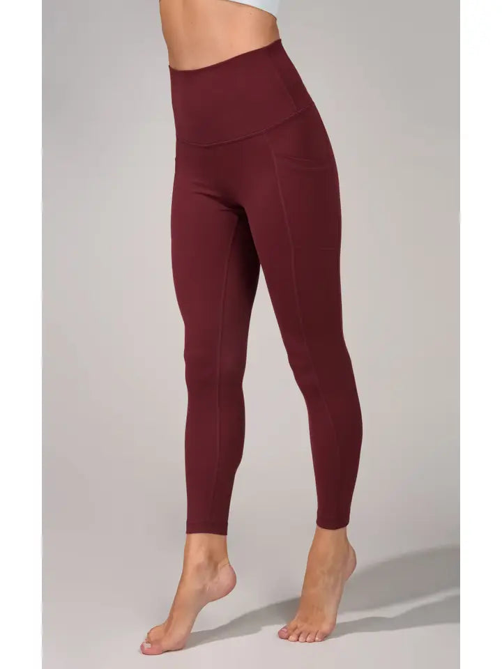Yogalicious Elastic Free High Rise Side Pocket Ankle Legging-Leggings-Krush Kandy, Women's Online Fashion Boutique Located in Phoenix, Arizona (Scottsdale Area)