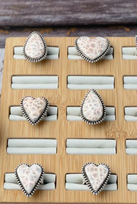 One Of A Kind Pink Larimar Slab Rings-Ring Sizers-Krush Kandy, Women's Online Fashion Boutique Located in Phoenix, Arizona (Scottsdale Area)