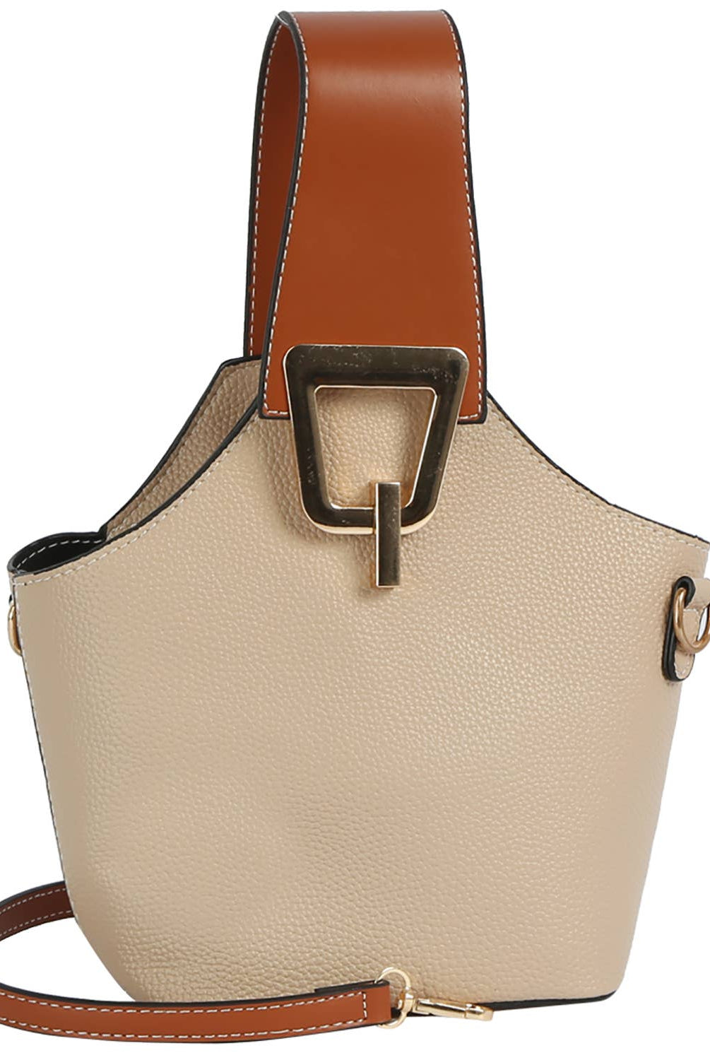 Buckle Handle Faux Leather Satchel-Purses & Bags-Krush Kandy, Women's Online Fashion Boutique Located in Phoenix, Arizona (Scottsdale Area)