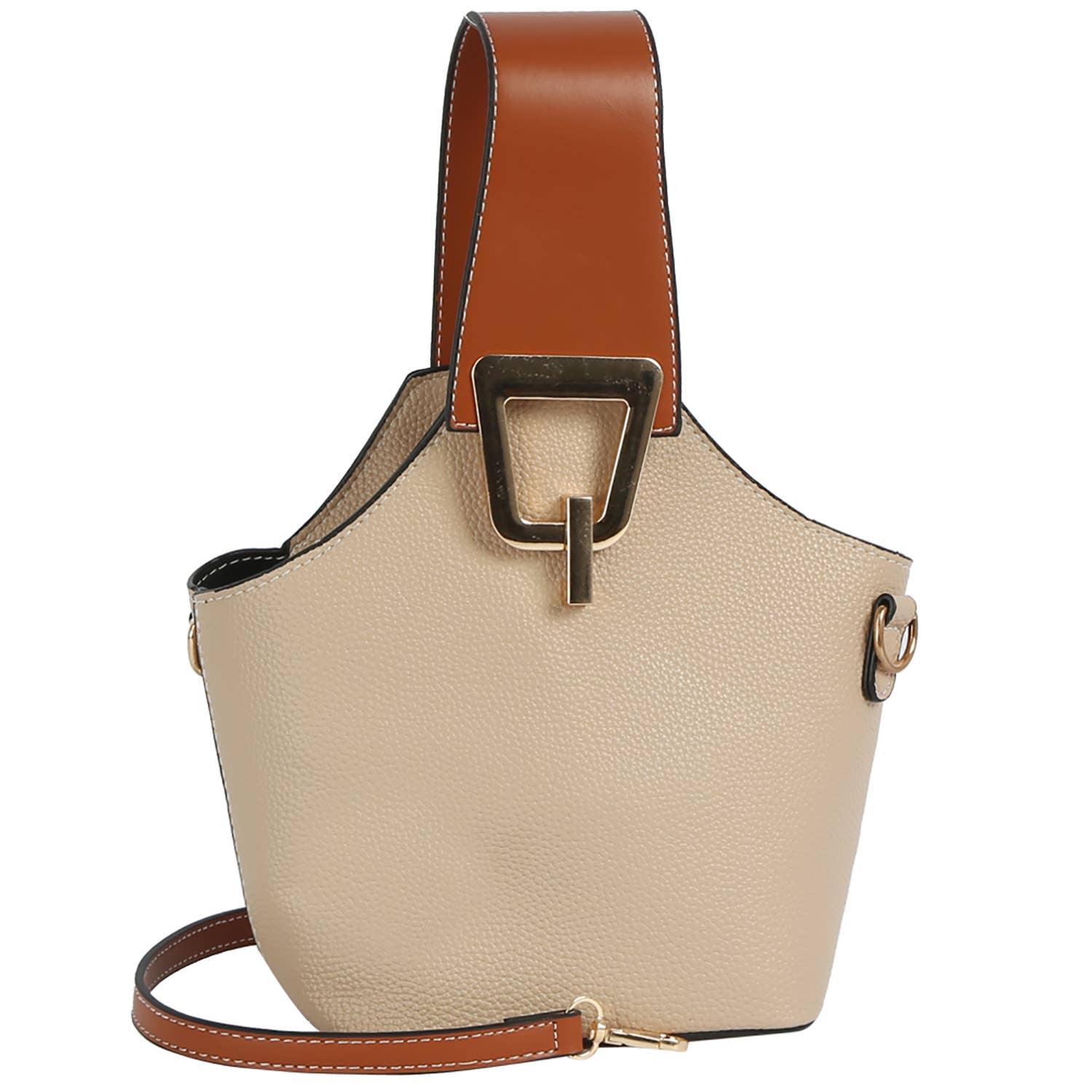 Buckle Handle Faux Leather Satchel-Purses & Bags-Krush Kandy, Women's Online Fashion Boutique Located in Phoenix, Arizona (Scottsdale Area)