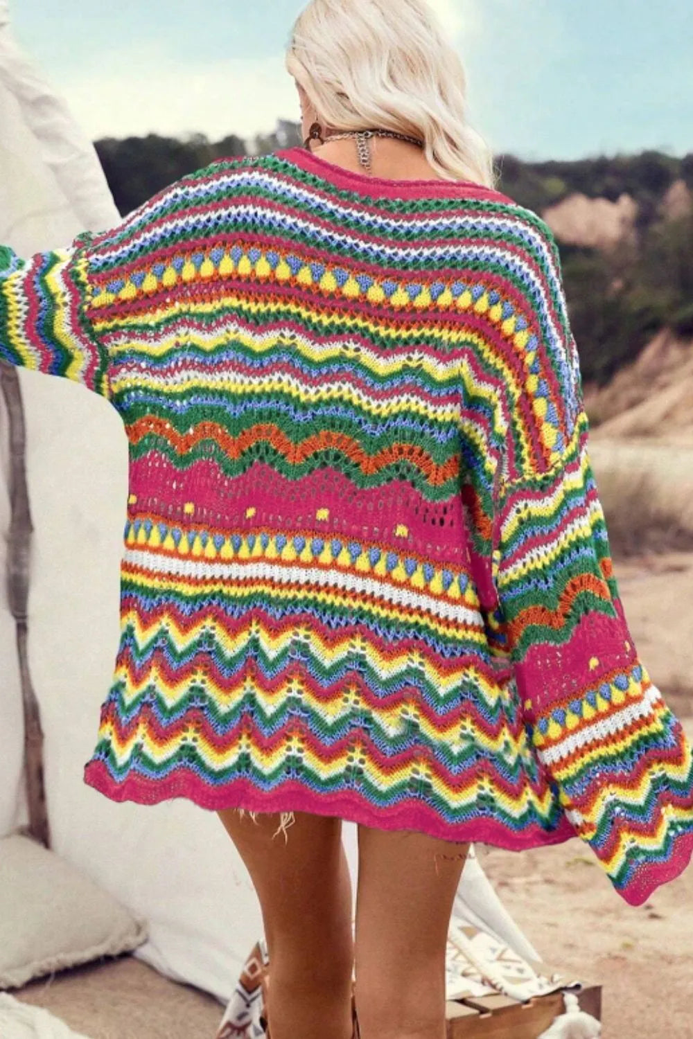 Sunburst Stitches Knit Sweater-Sweaters-Krush Kandy, Women's Online Fashion Boutique Located in Phoenix, Arizona (Scottsdale Area)