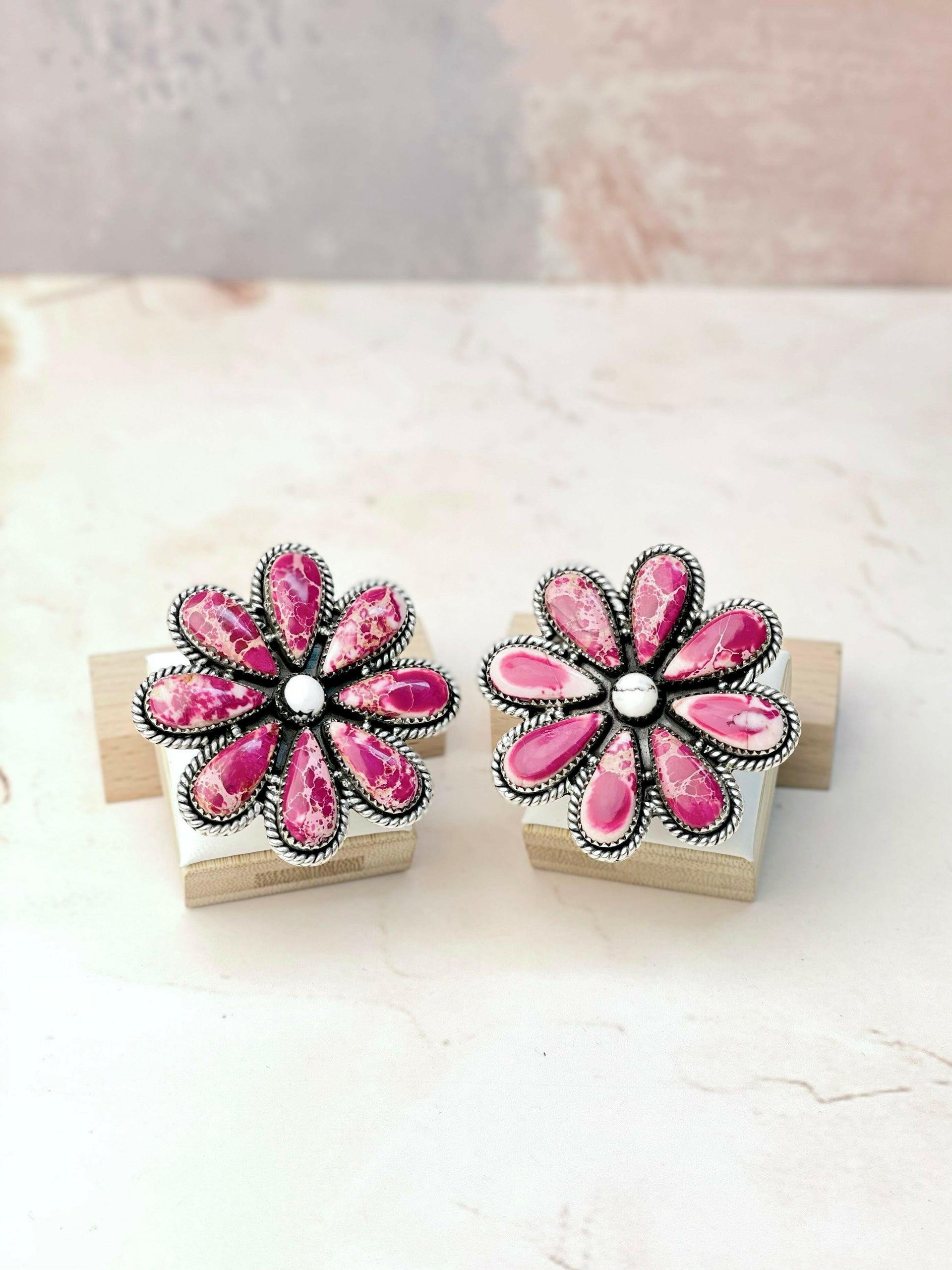 Desert Pink Jasper Mama Daisy Ring-Rings-Krush Kandy, Women's Online Fashion Boutique Located in Phoenix, Arizona (Scottsdale Area)
