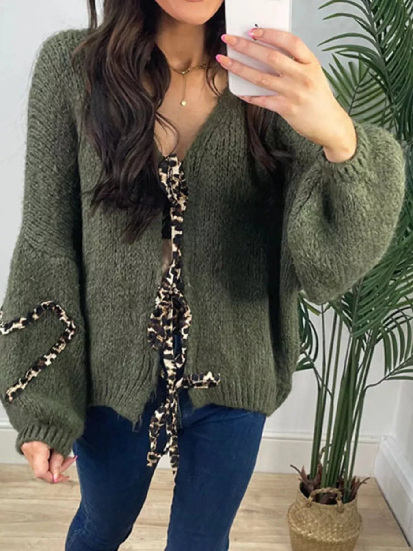 Tie Front Long Sleeve Sweater-Krush Kandy, Women's Online Fashion Boutique Located in Phoenix, Arizona (Scottsdale Area)