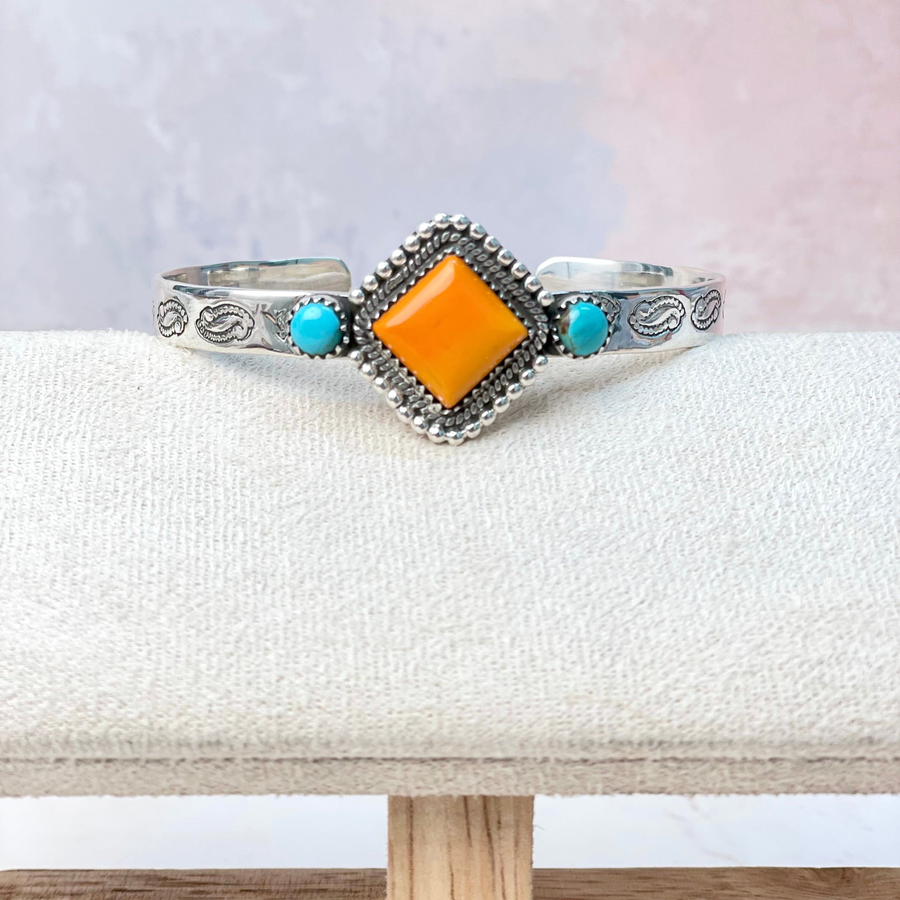 Rosarita Square Bar Turquoise Cuff-Bracelets-Krush Kandy, Women's Online Fashion Boutique Located in Phoenix, Arizona (Scottsdale Area)