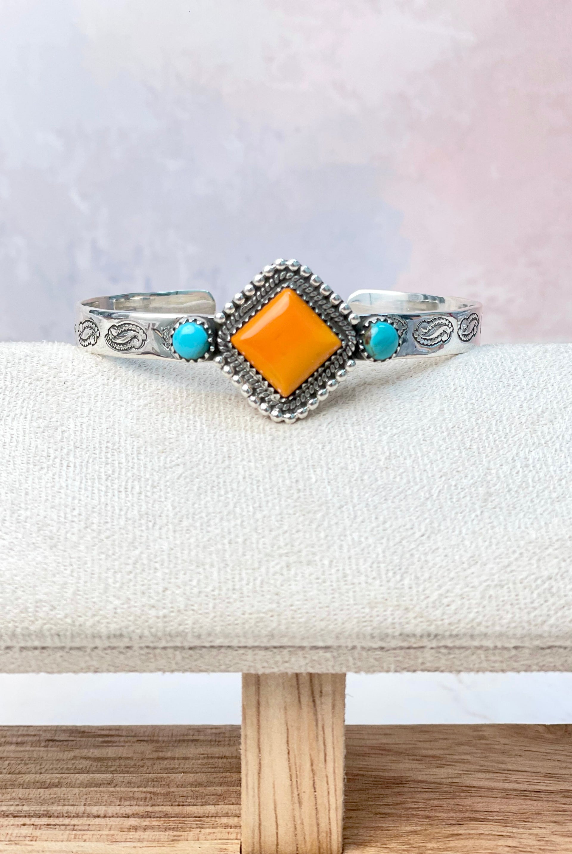 Rosarita Square Bar Turquoise Cuff-Bracelets-Krush Kandy, Women's Online Fashion Boutique Located in Phoenix, Arizona (Scottsdale Area)