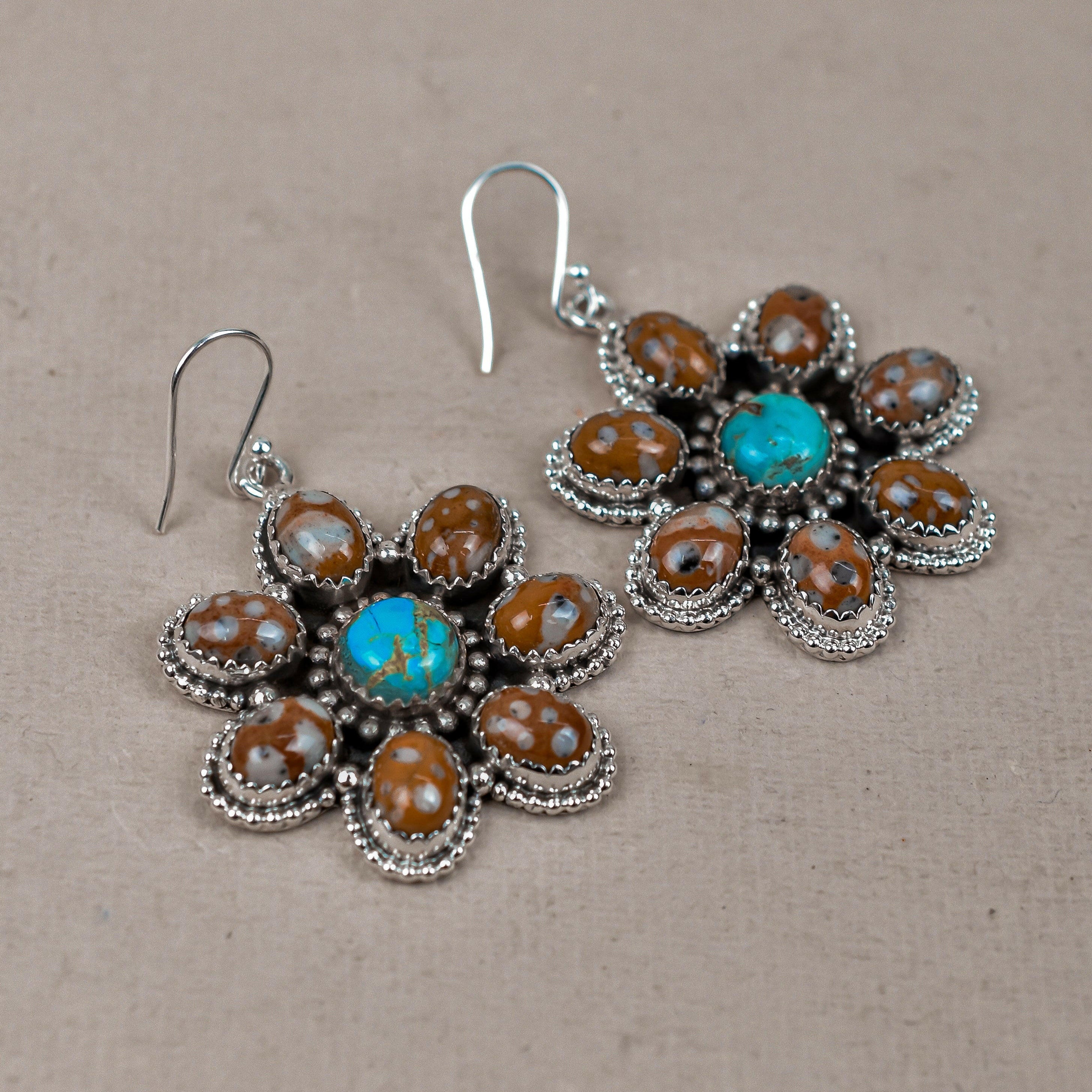 Bambi With Turquoise Earrings-Drop Earrings-Krush Kandy, Women's Online Fashion Boutique Located in Phoenix, Arizona (Scottsdale Area)