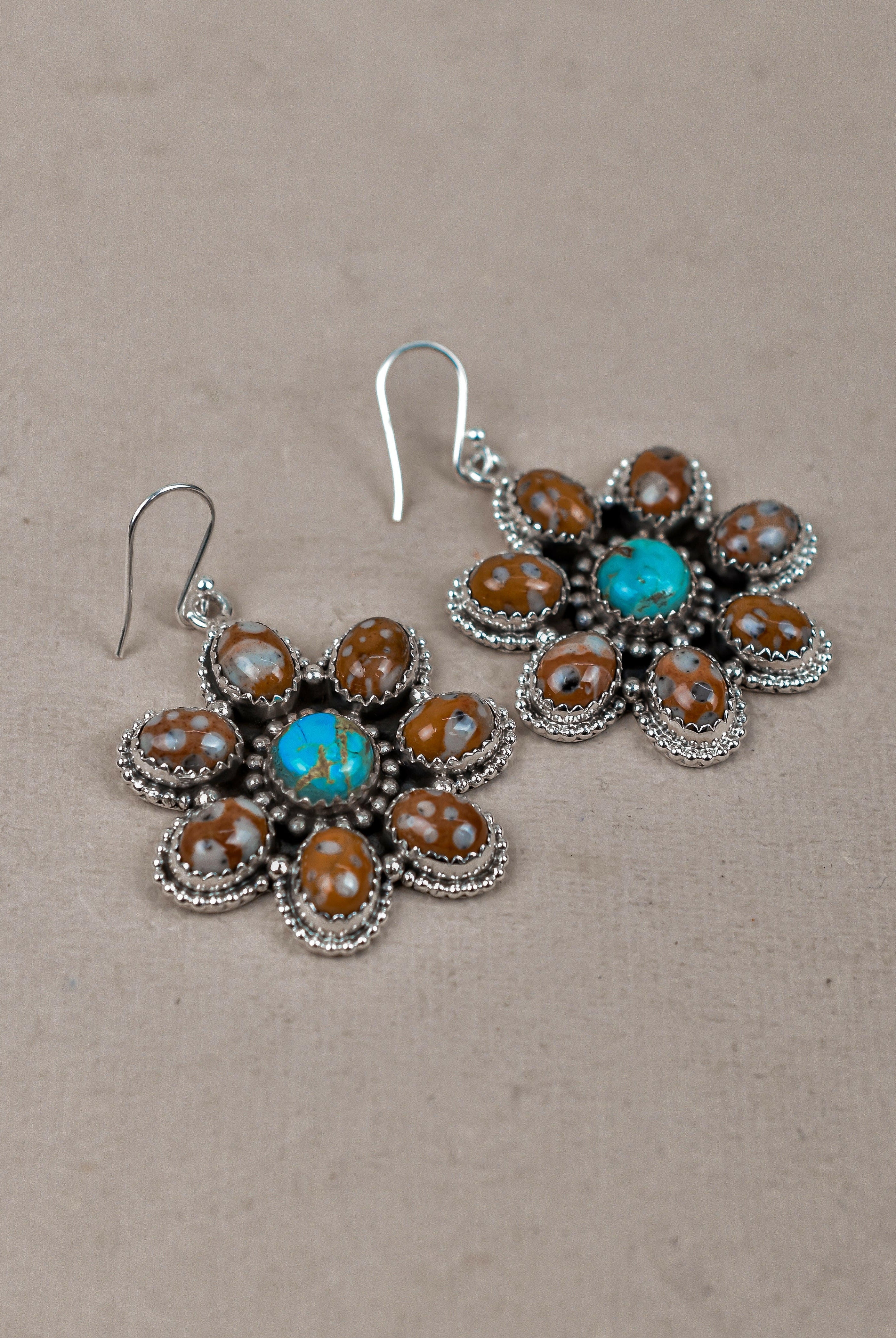 Bambi With Turquoise Earrings-Drop Earrings-Krush Kandy, Women's Online Fashion Boutique Located in Phoenix, Arizona (Scottsdale Area)