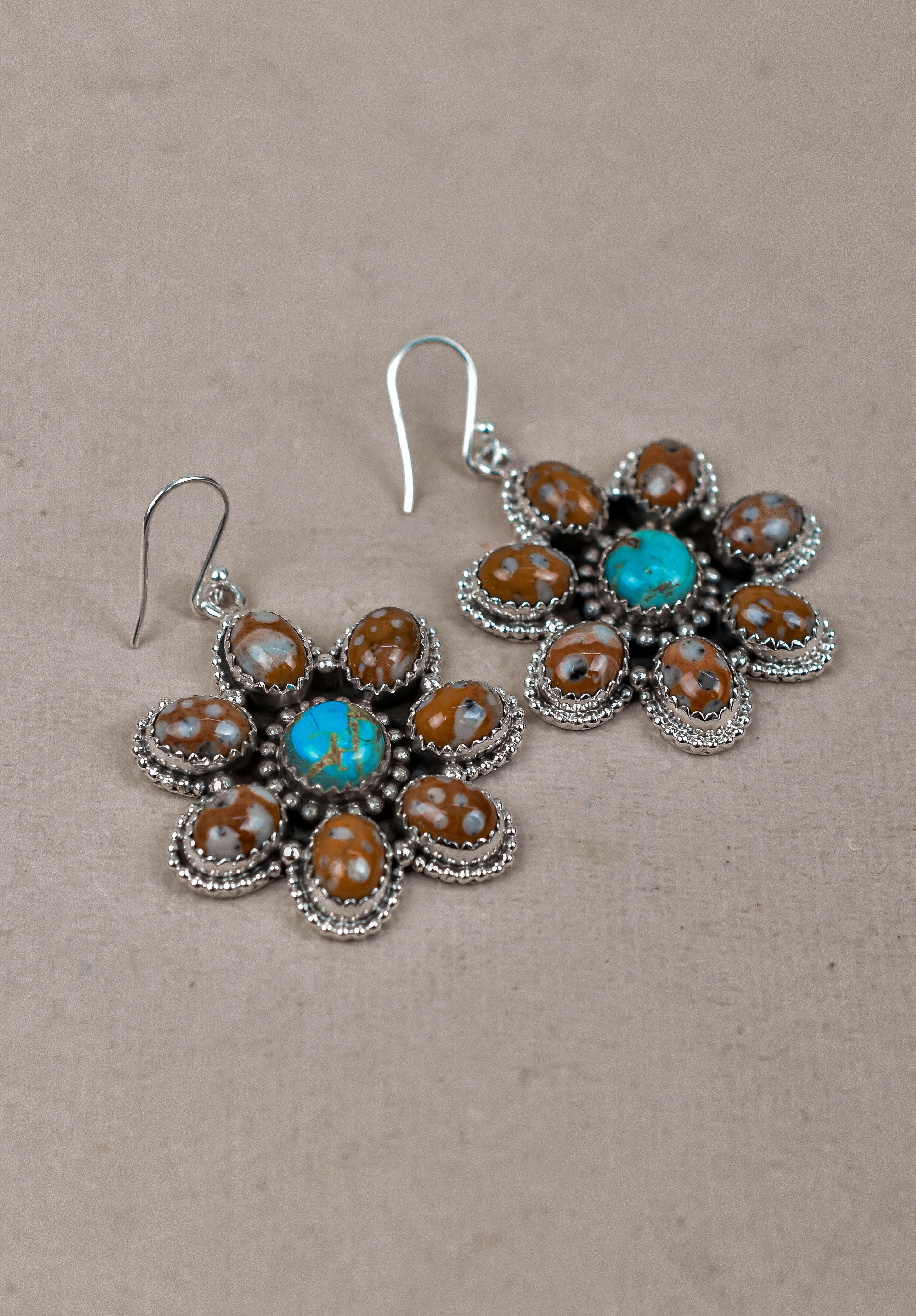 Bambi With Turquoise Earrings-Drop Earrings-Krush Kandy, Women's Online Fashion Boutique Located in Phoenix, Arizona (Scottsdale Area)