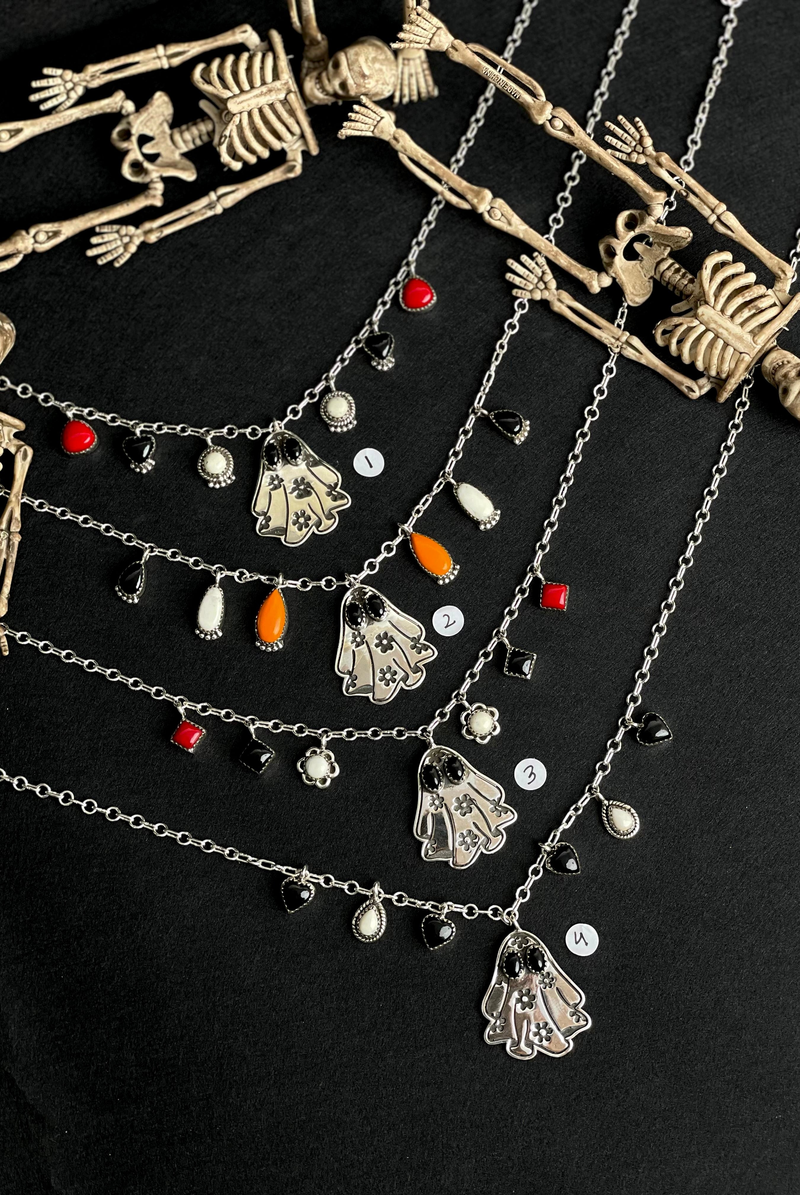 Ghost Charm Necklaces-Necklaces-Krush Kandy, Women's Online Fashion Boutique Located in Phoenix, Arizona (Scottsdale Area)