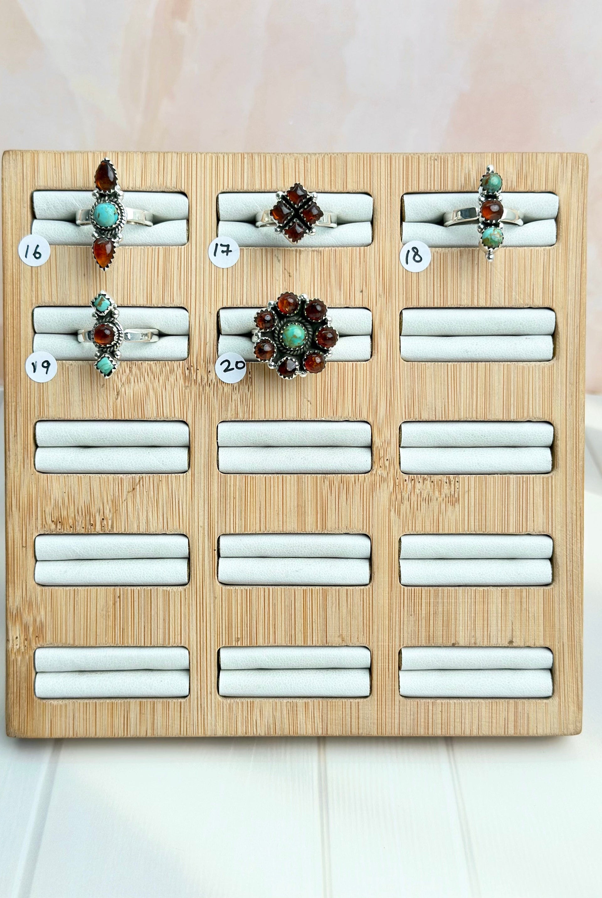 Amber & Turquoise One of a Kind Rings-Rings-Krush Kandy, Women's Online Fashion Boutique Located in Phoenix, Arizona (Scottsdale Area)