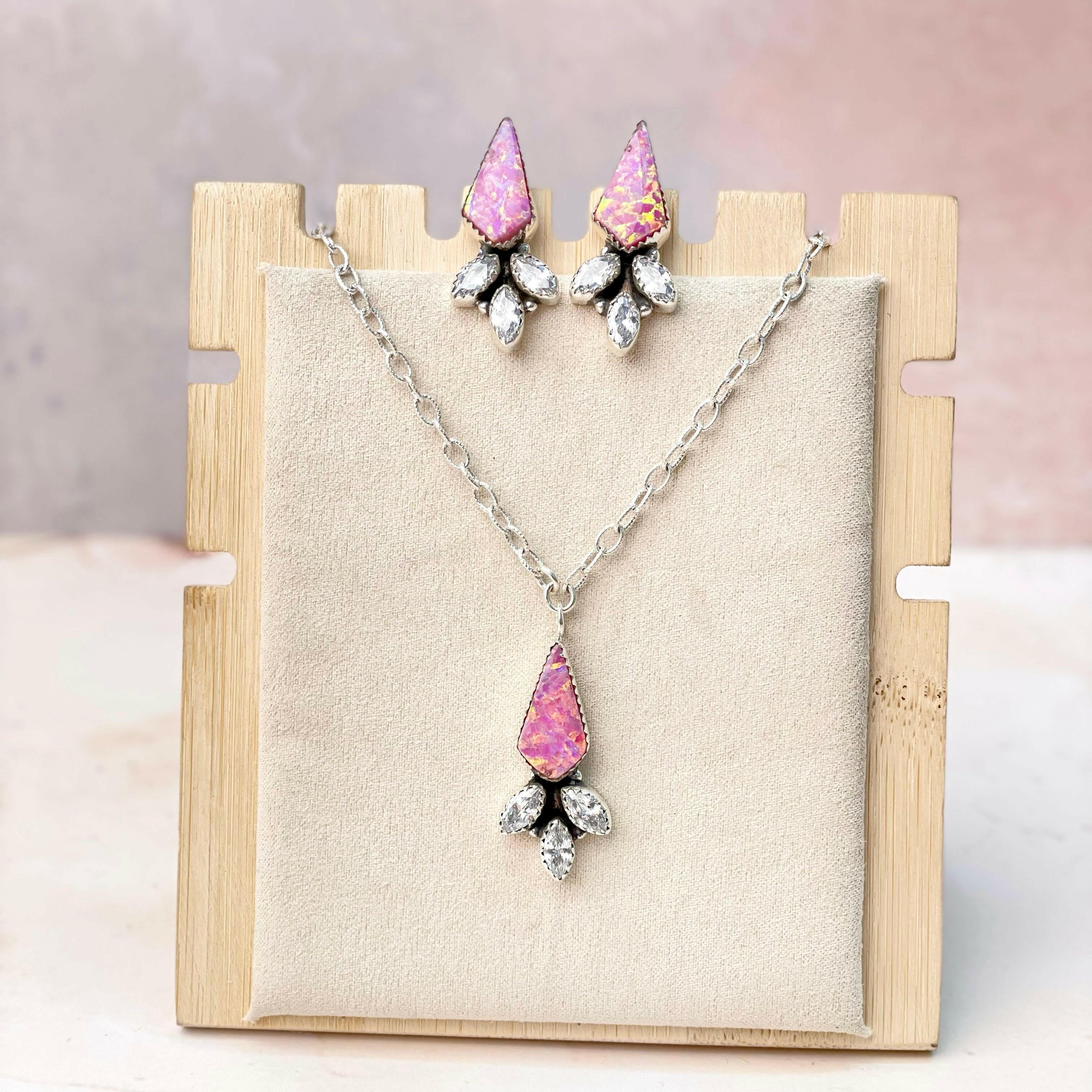 Multi Opal CZ Classy Sets-Necklaces-Krush Kandy, Women's Online Fashion Boutique Located in Phoenix, Arizona (Scottsdale Area)